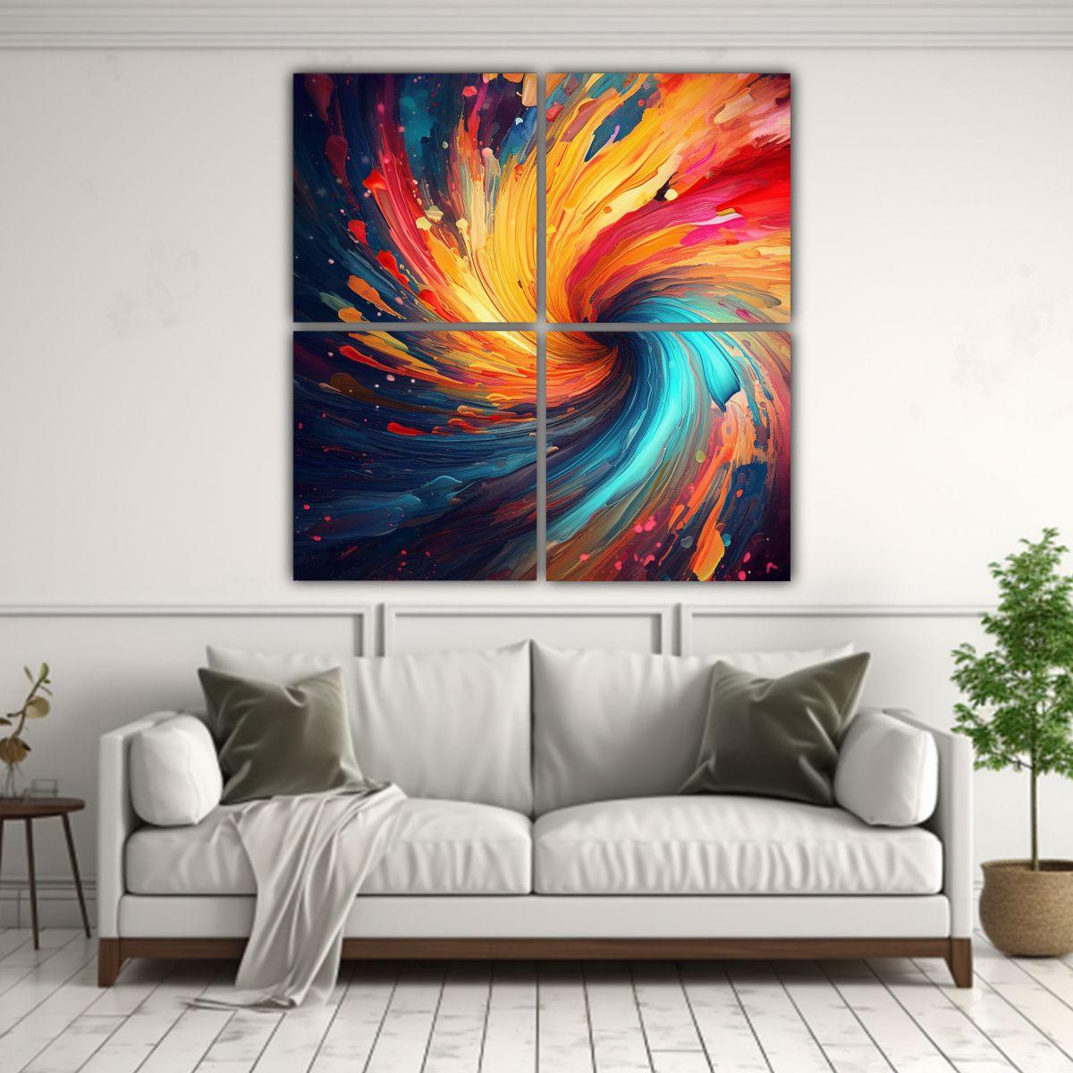 Cuadro Arte Actual Abstracto 4K Pared Super 180x180 Cm-2