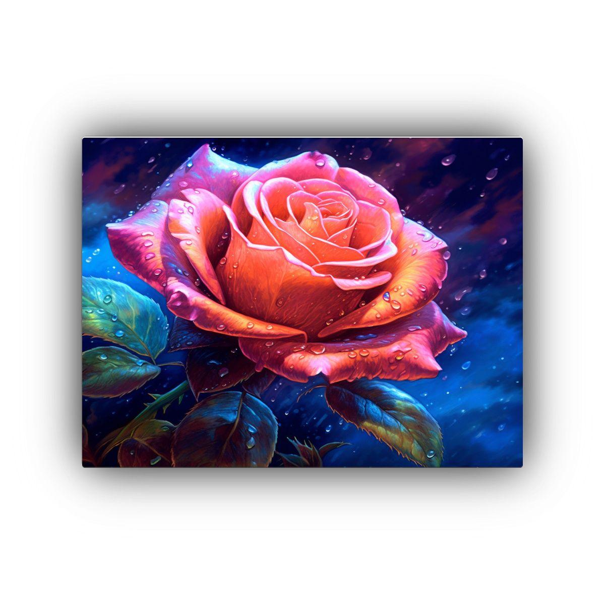 Pintura Decorativa De Lienzo Abstracto Simétrico 45x30cm-0