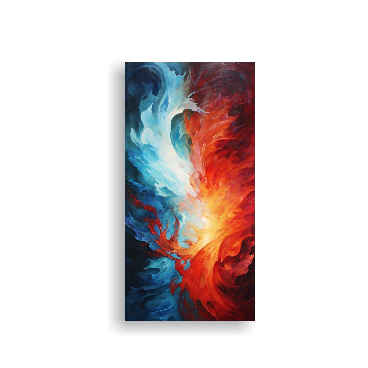 Cuadro Inspirador Exposición: Fusión Abstracta 20x40cm-0