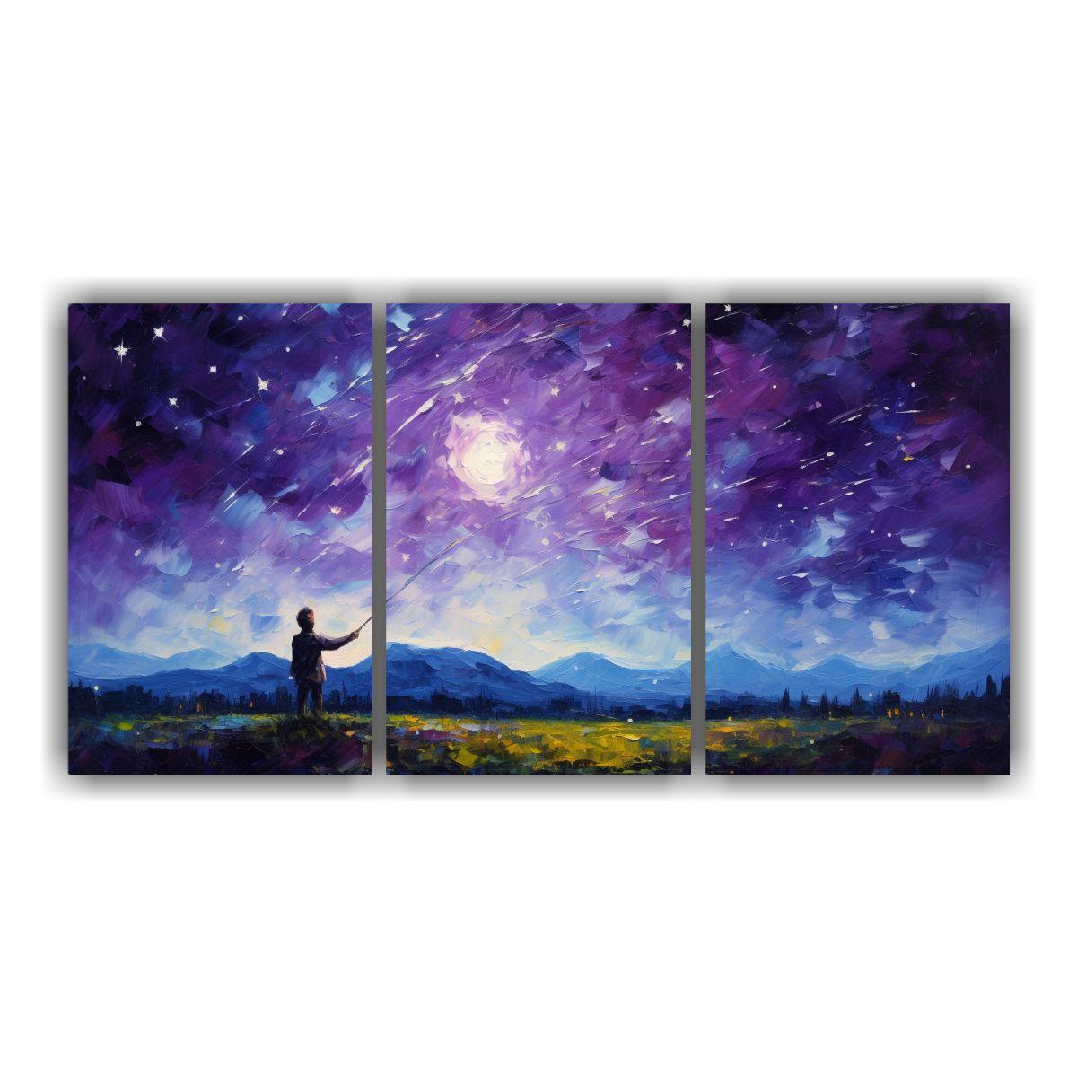 Pintura De Lienzo Horizontal Resistente, Hombre 60x30 Cm-0