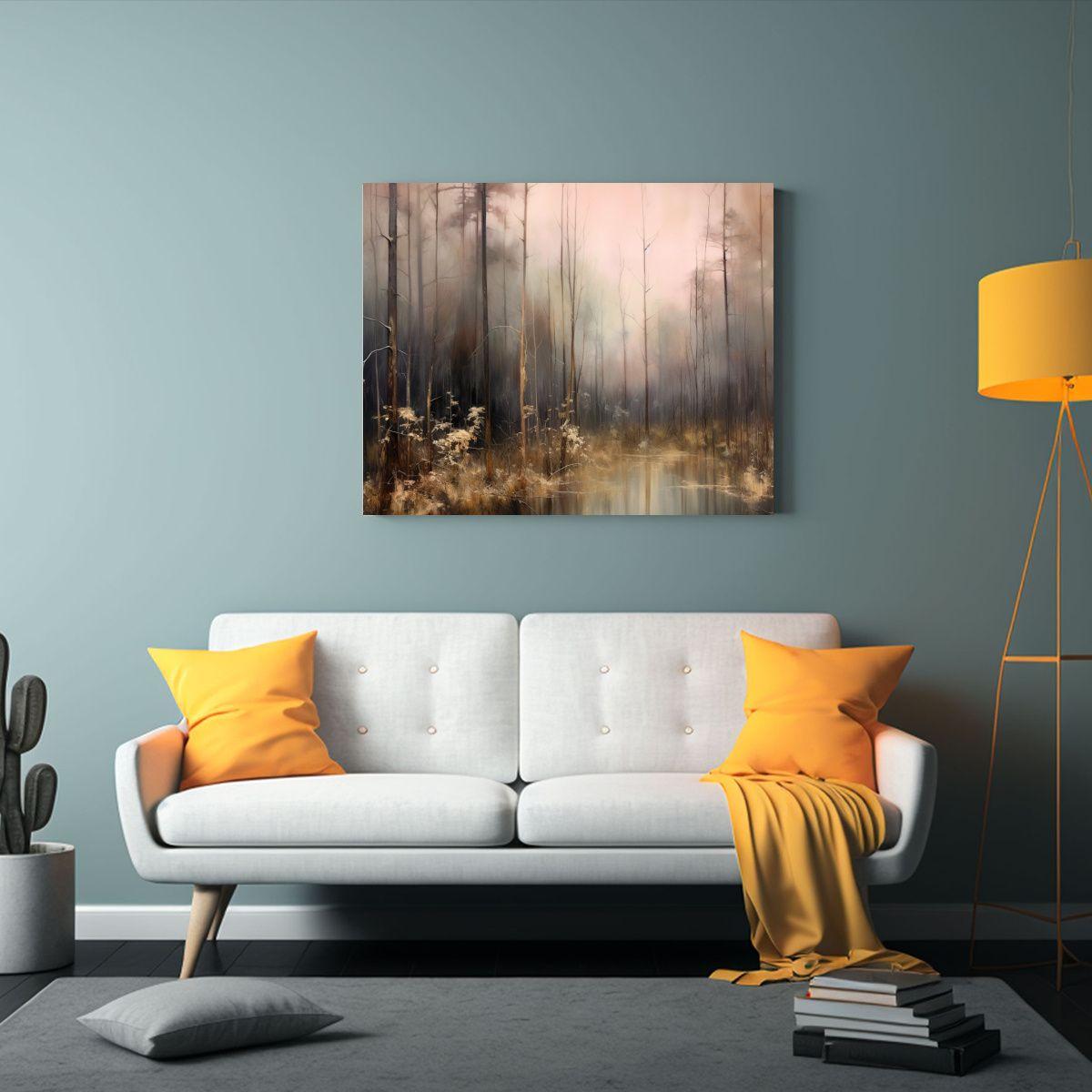 Pinturas Realistas De Un Bosque Sombrío Y Melancólico 🌲 60x40cm-2