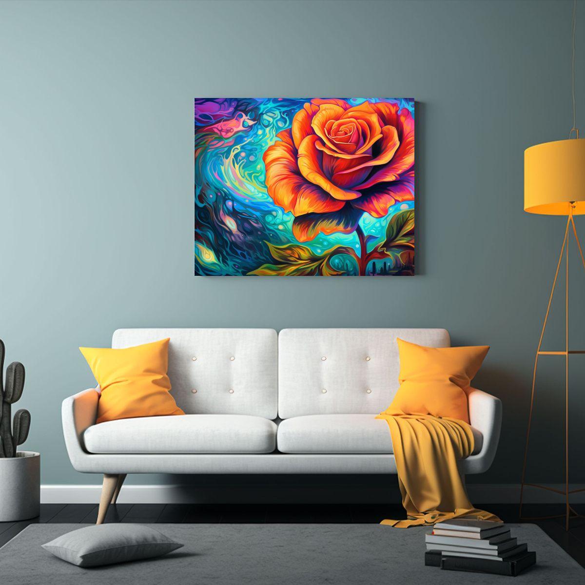 Cuadro Abstracto Rosa Psicodélica Tela En Bastidor 120x80cm-2