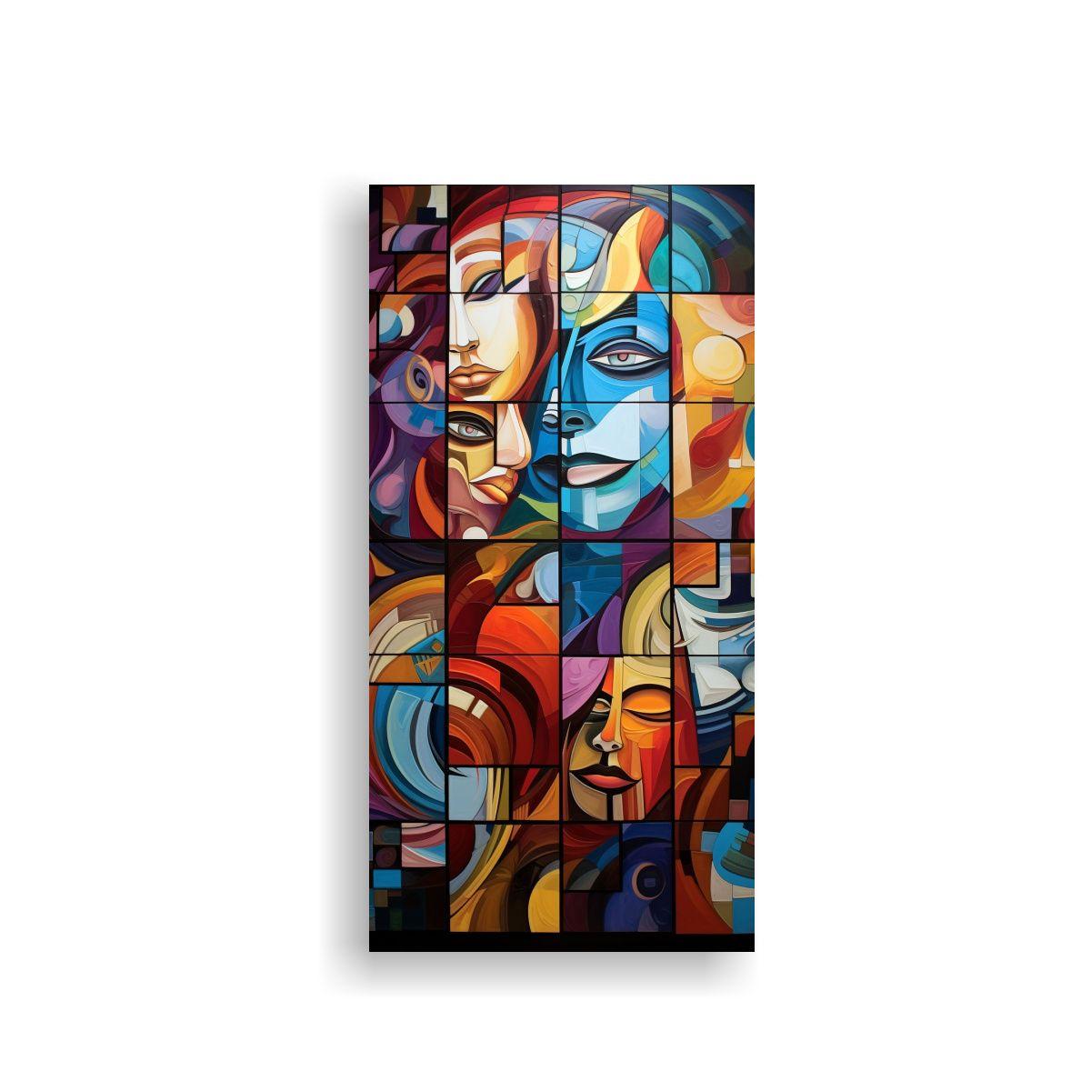 Cuadros Abstractos Tela Intensidad Colores Vivos 60x120cm-0