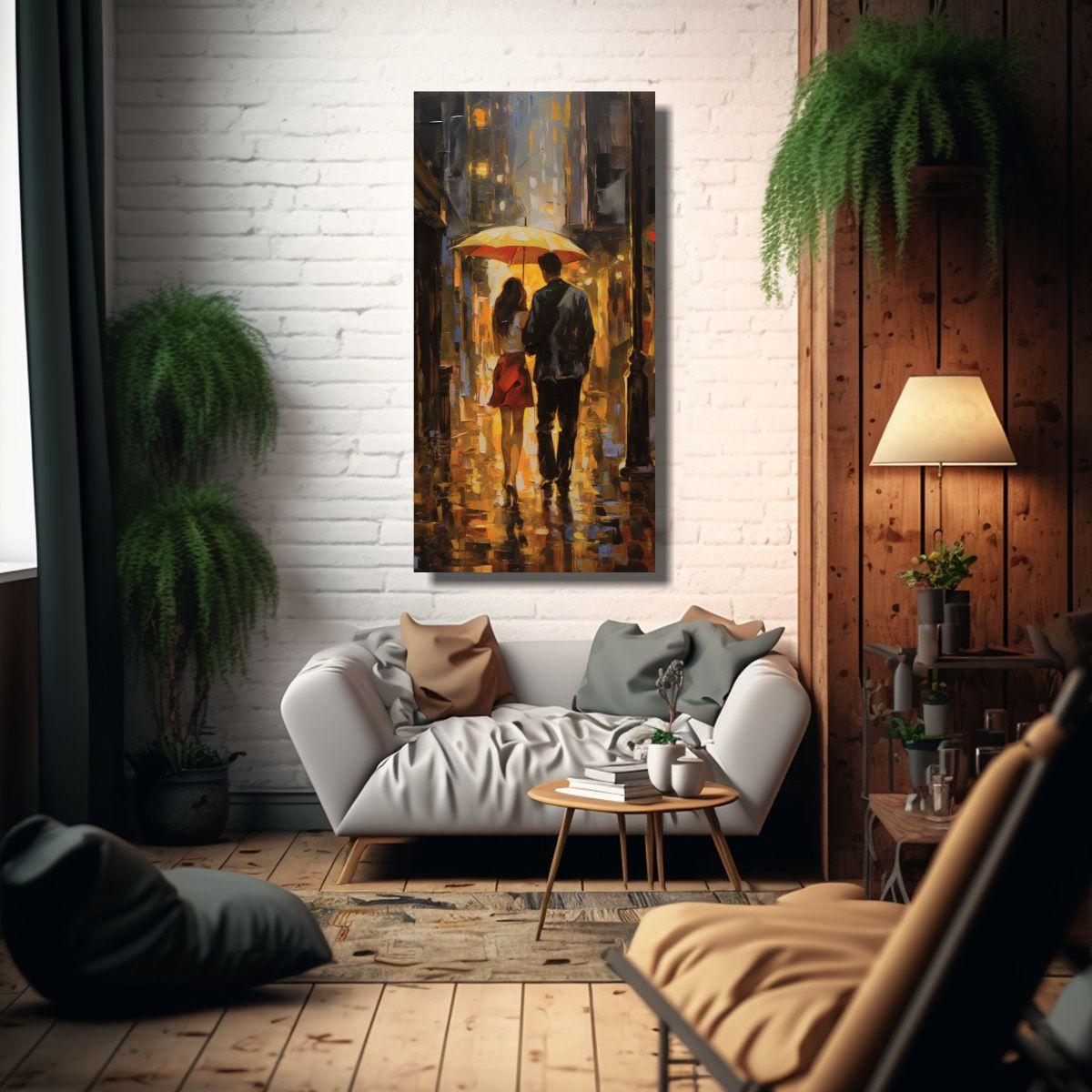 Pintura Decorativa Armonía Cromática Pareja 60x120cm-2