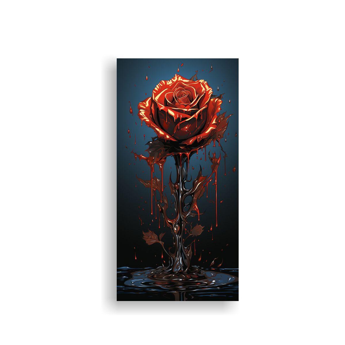 Cuadro De Lienzo De Alta Calidad: Rosa 70x140cm-0