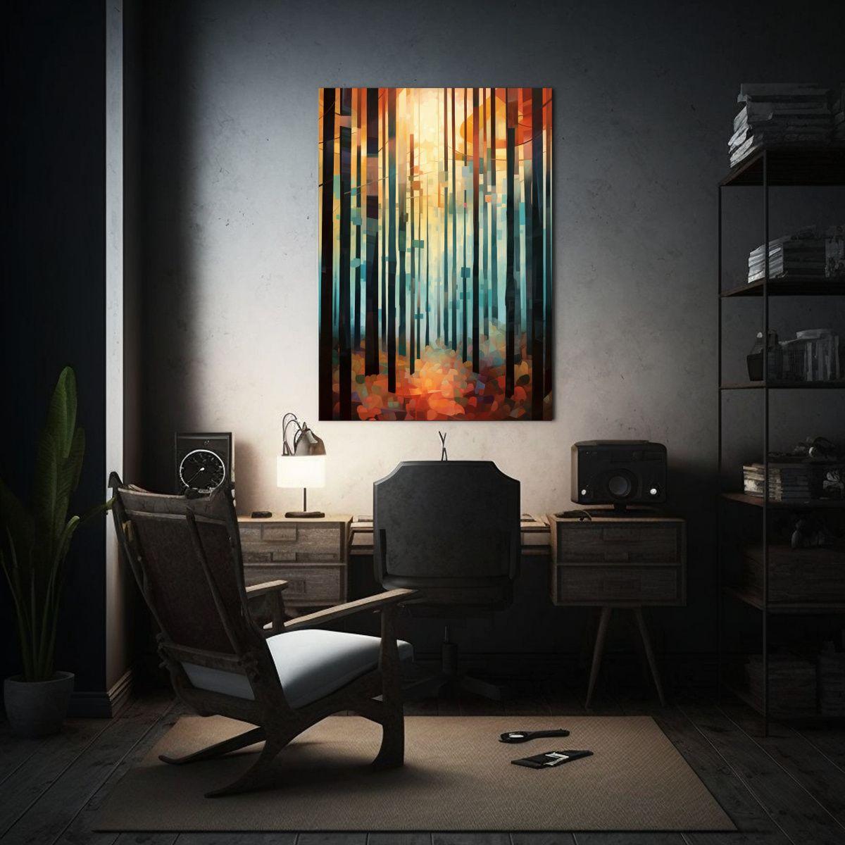 Pinturas Decorativas De Bosque Modernista, 30x45cm-2