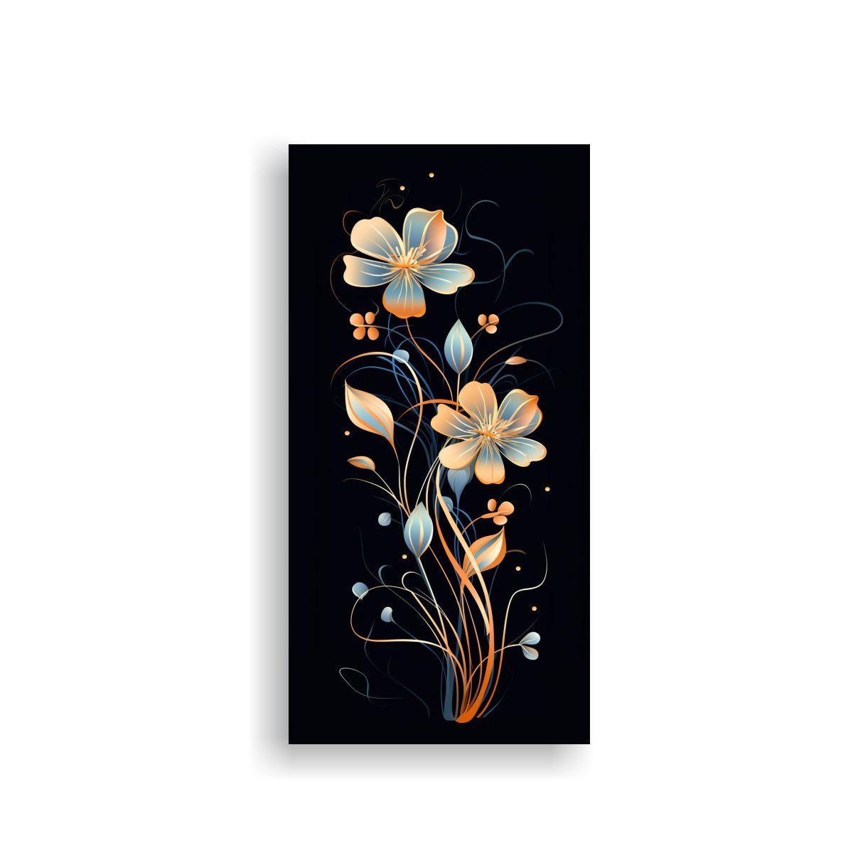 Cuadro Floral Línea Moderno Estilo Acuarela 60x120cm-0