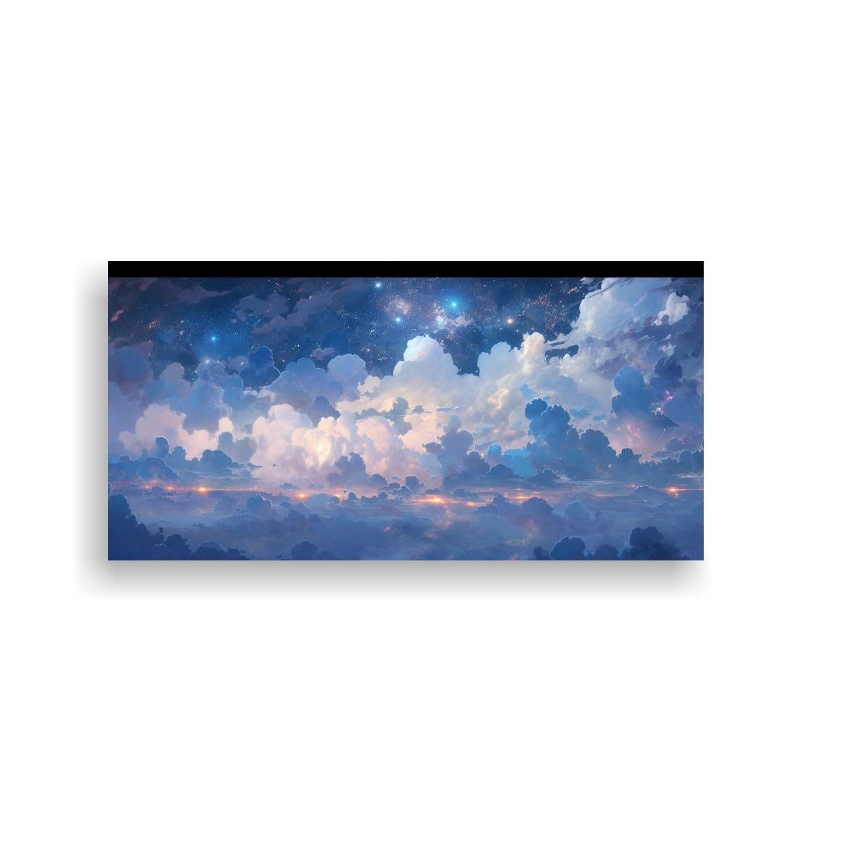 Pintura Abstracta De Alta Calidad: Noche 140x70cm-0