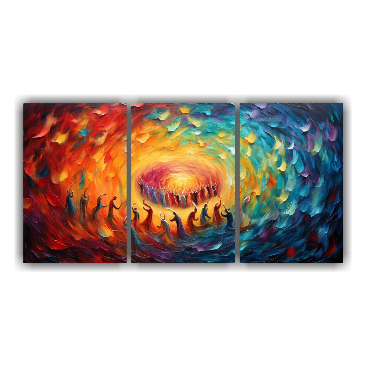 Pinturas Abstractas Emociones En Colores, 60x30 Cm-0