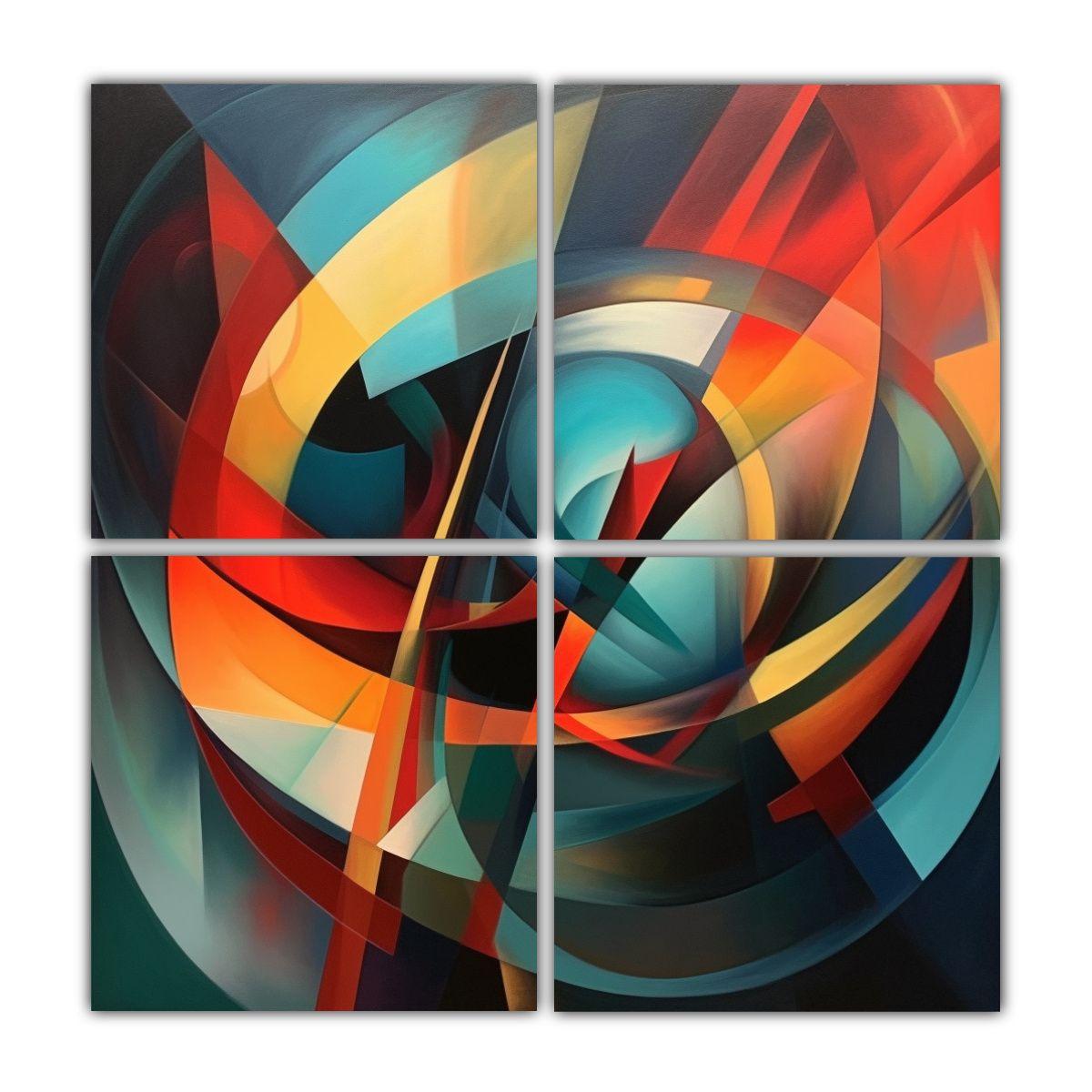 Pinturas Abstractas Regalo Decorativo 40x40 Cm-0