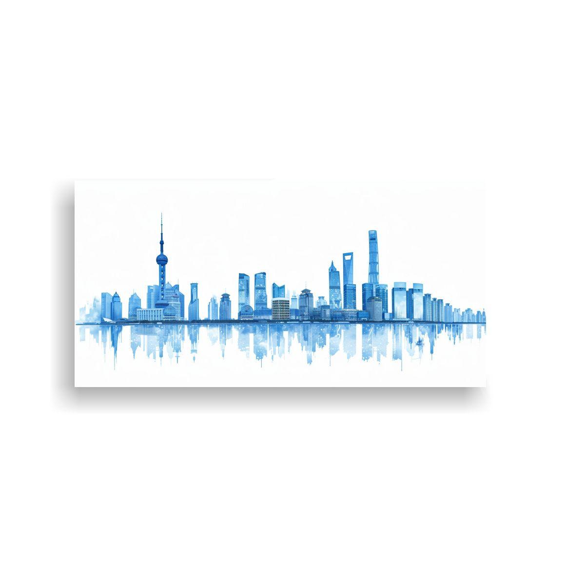 Cuadro Floral Moderno De Shanghai Con Nombres De 140x70 Cm-0