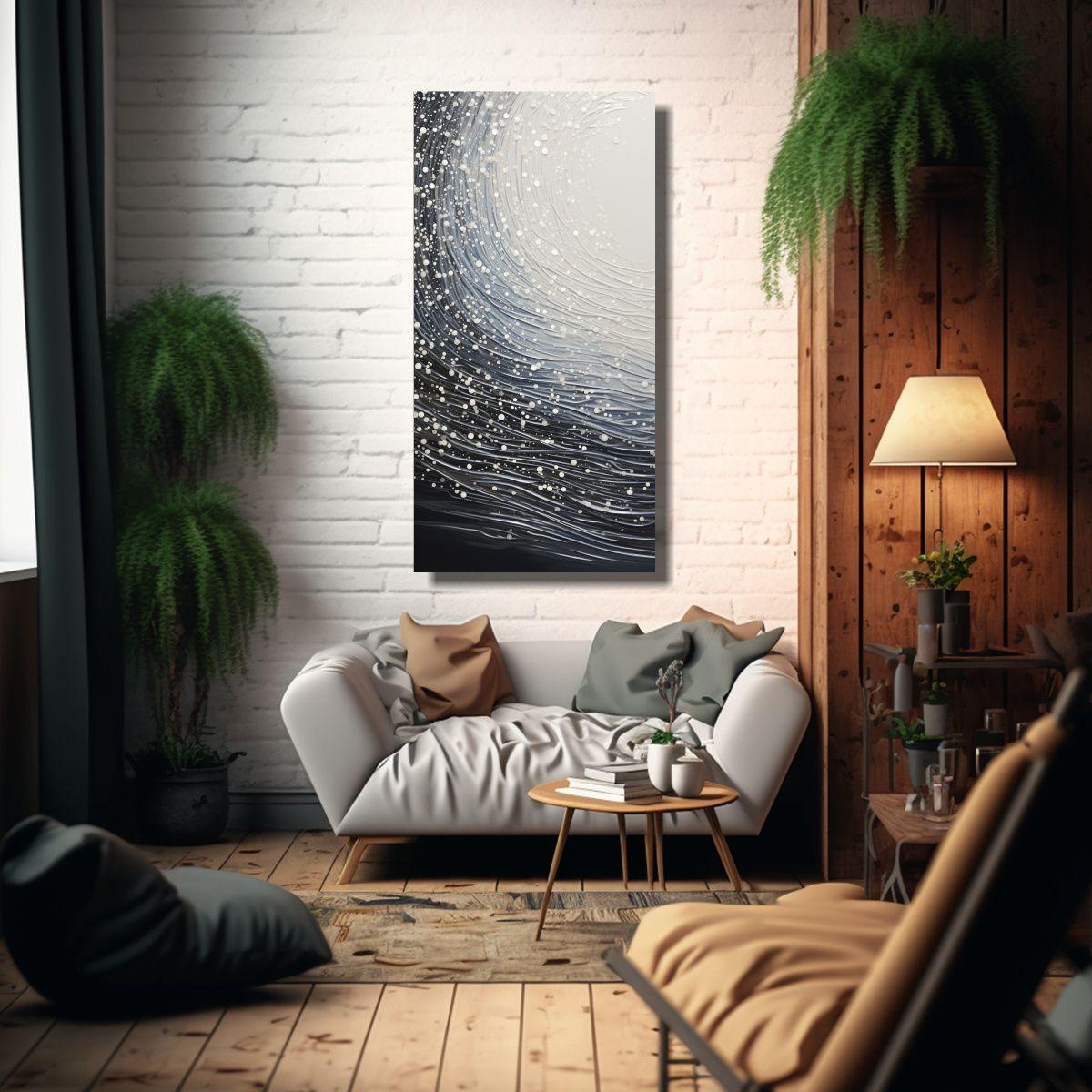 Puntos Luminosos Que Componen La Impactante Obra 70x140cm-2