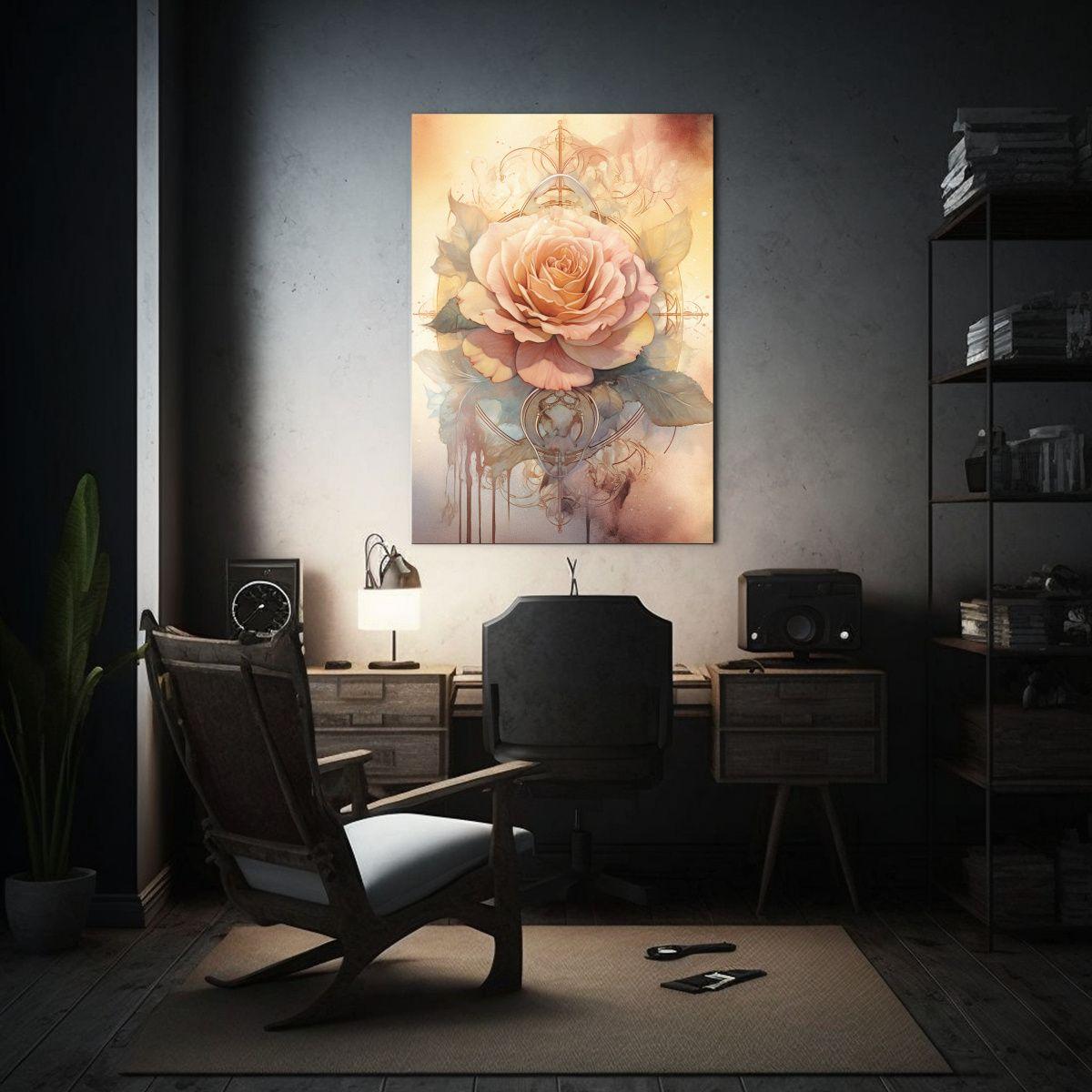 Pintura En Bastidor Fantasía Acuarela Detallada 20x30cm-2