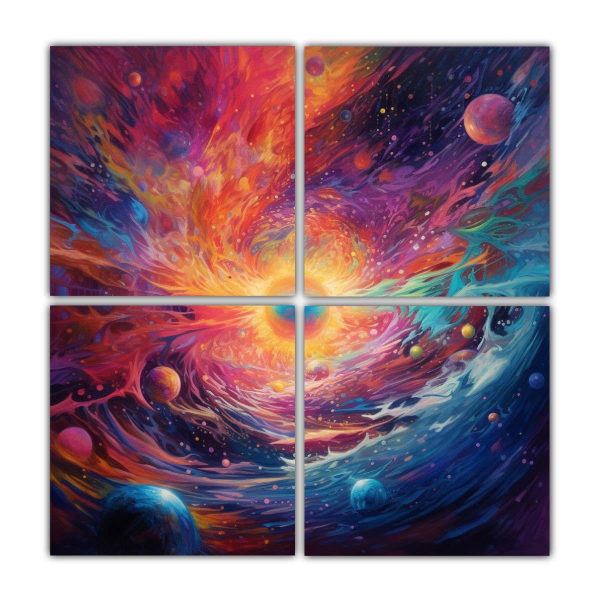 Cuadros De Pared Vibrantes Del Mundo Espiritual 80x80 Cm-0