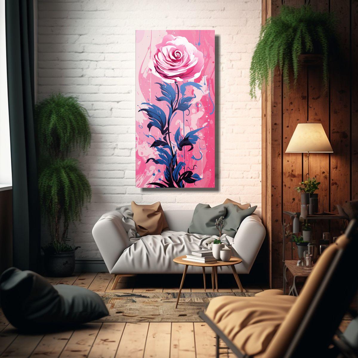 Pintura Decorativa En Acuarela Luminosidad Pink 50x100cm-2