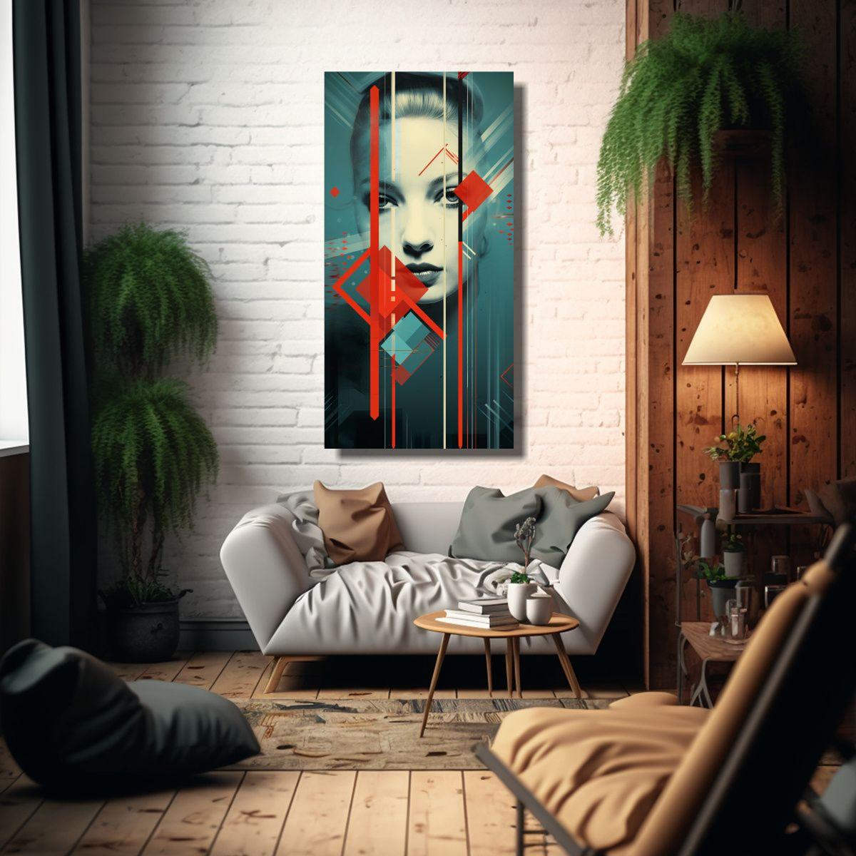 Cuadro Moderno Con Bastidor De Madera Para Usar 60x120cm-2