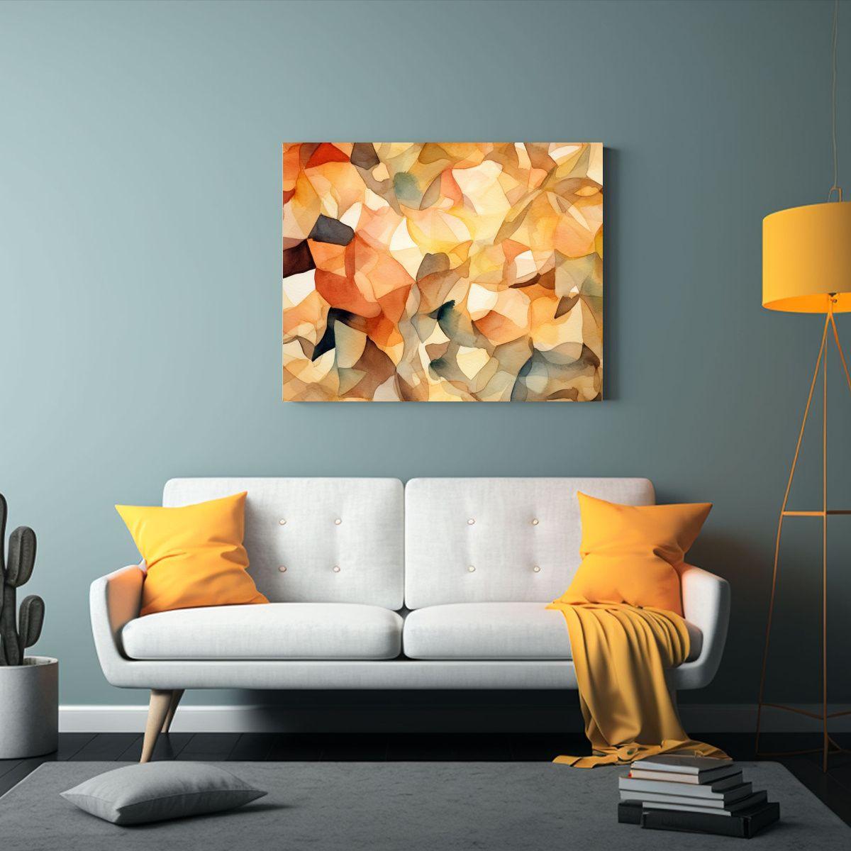 Pinturas Decorativas Arte Patrón Intenso Hogar Deco Acuarel 120x80cm-2