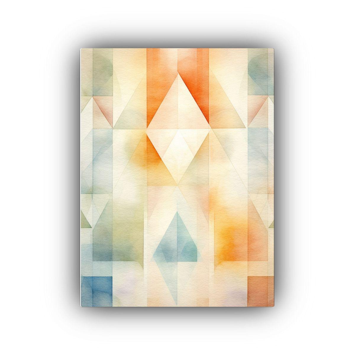 Cuadro Abstracto De Decoración Floral Acuarela 50x65cm-0