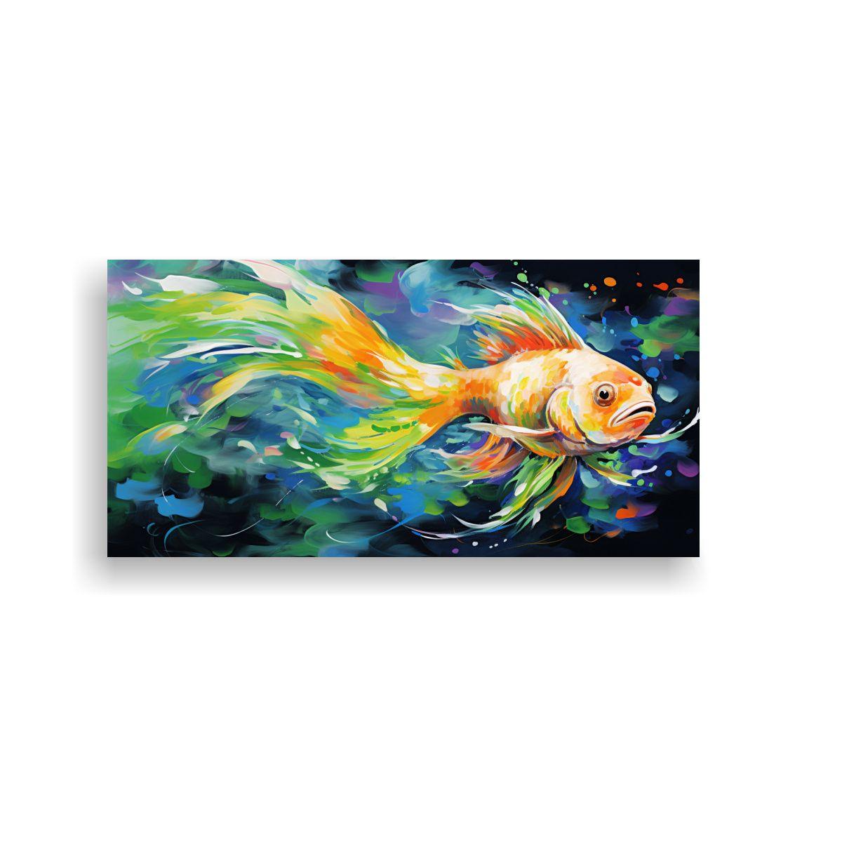 Cuadro Expresion Riqueza Visual Peces Acuario En C 60x30cm-0