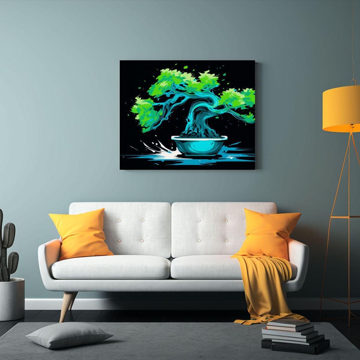 Pinturas De Decoración De Detalles Intrincados De Un árbol 75x50cm-2