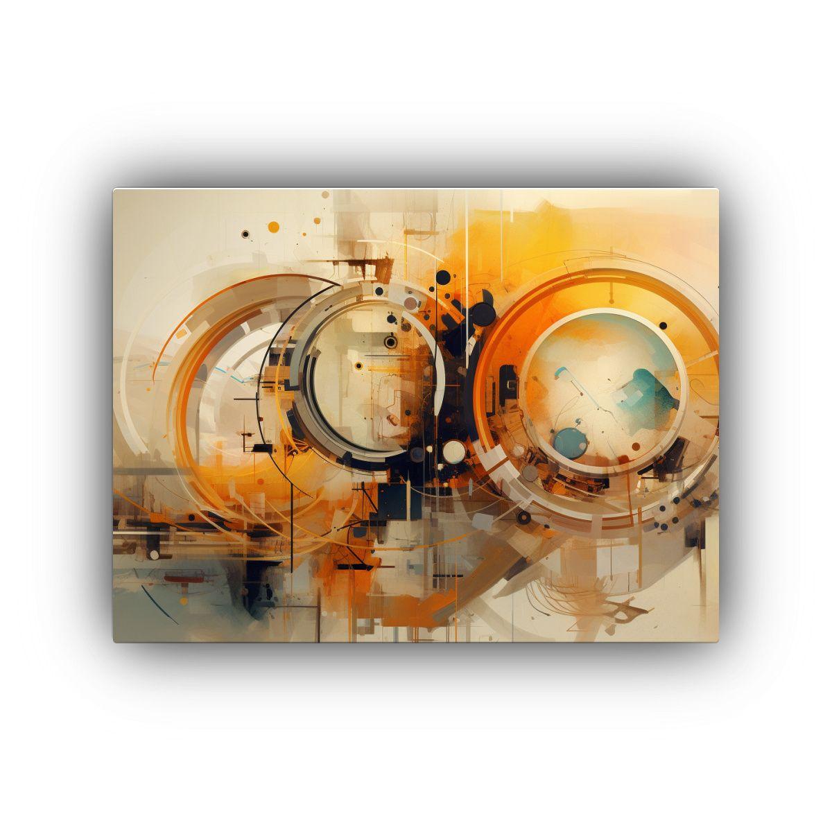 Pinturas Abstractas Tecnológicas Para Decorar 50x40cm-0