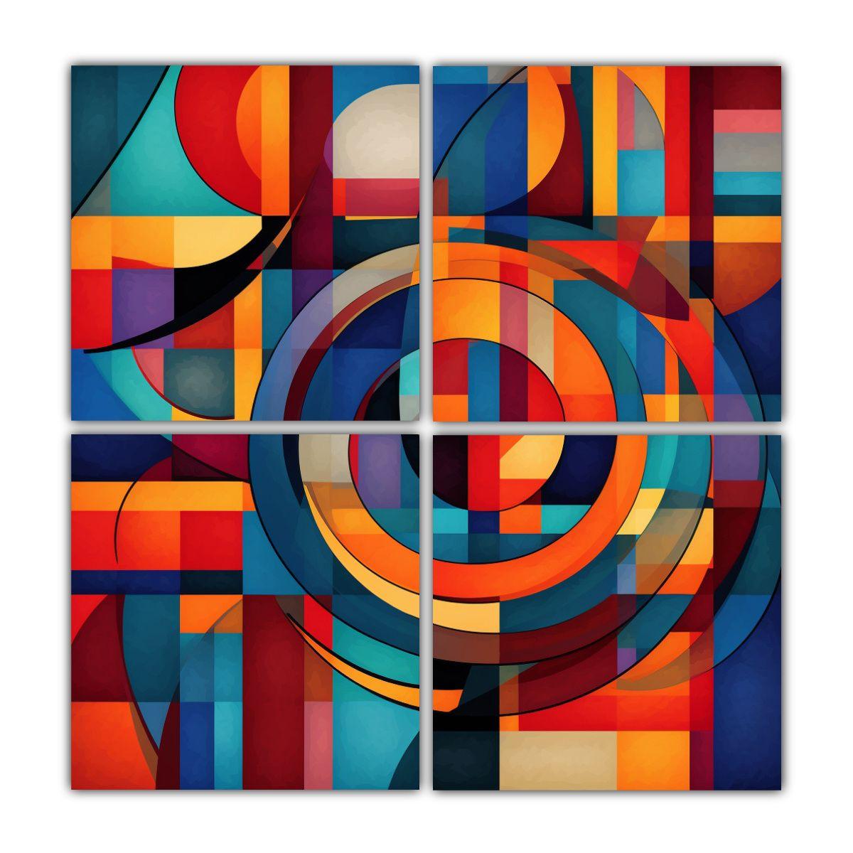 Cuadros Abstractos Vanguardistas Para Decorar Con 160x160 Cm-0