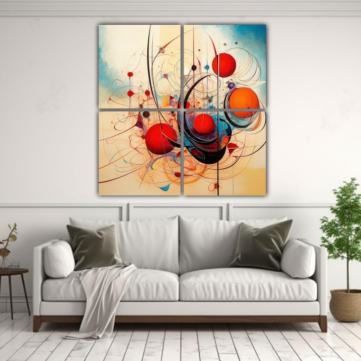 Cuadros Escenario Abstracto Para Decoración 160x160 Cm-2