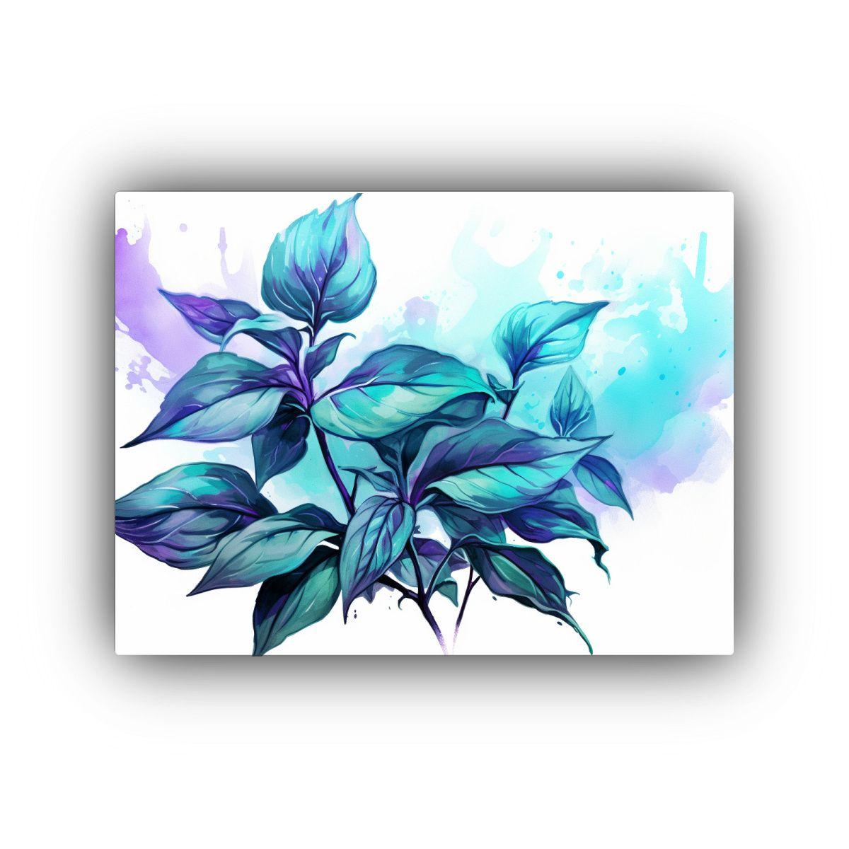 Pinturas De Tela Coloridas De Hierbas De Albahaca 50x40cm-0