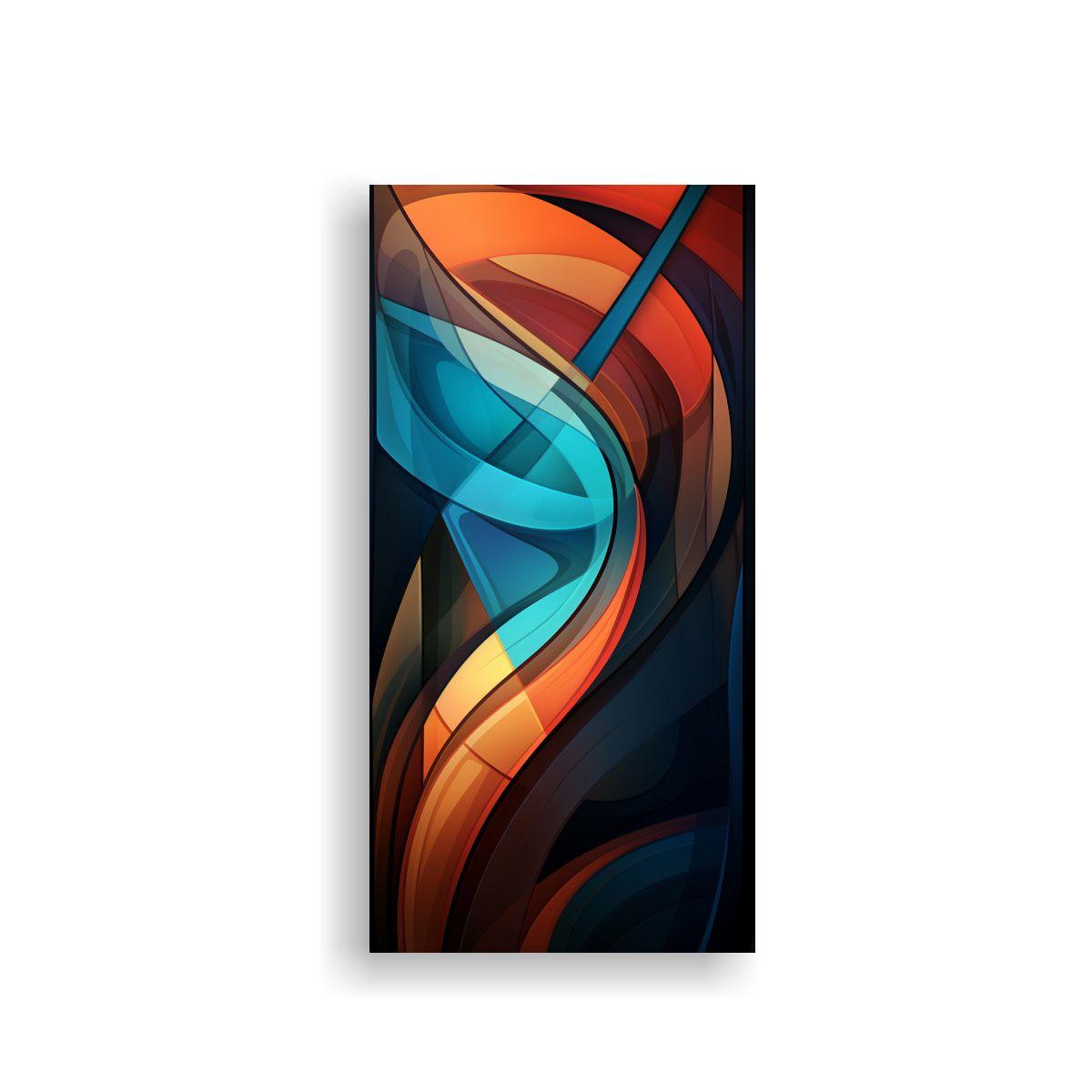 Pintura Decorativa Abstracta: Composición 20x40cm-0