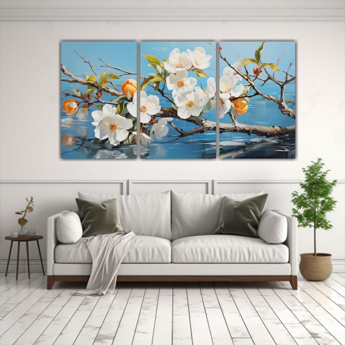 Pintura Abstracta Tres Artes Forma Poder En 120x60 Cm-2