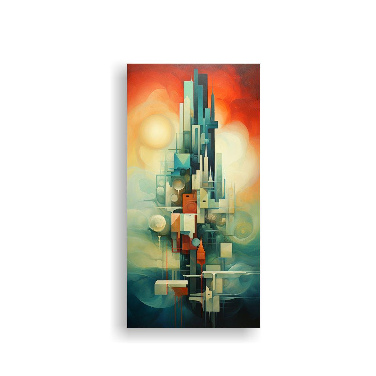 Pinturas Abstractas En Bastidor Con Estilo 70x140cm-0