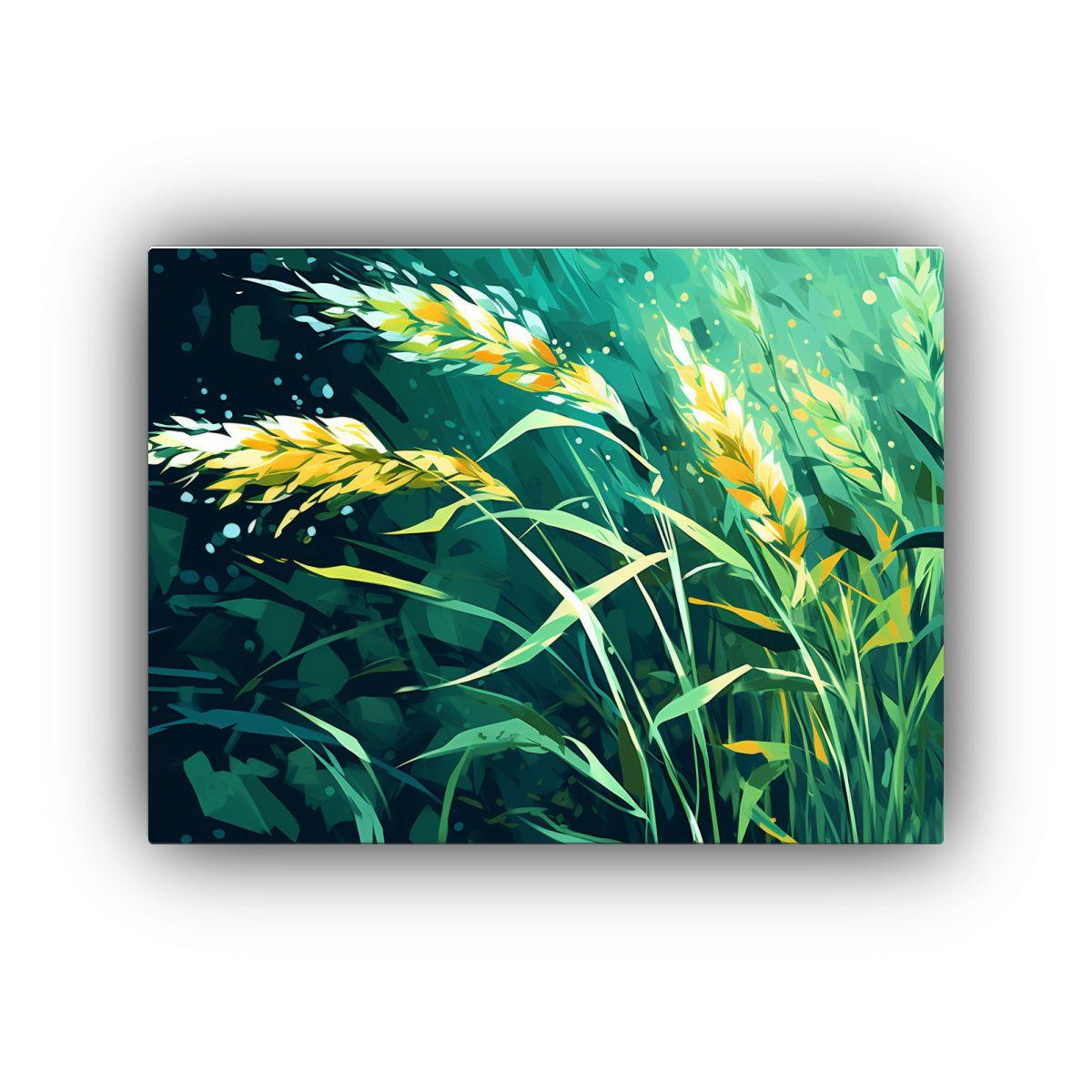 Cuadro Lienzo Imagen Simetría Avena Granos 120x80cm-0