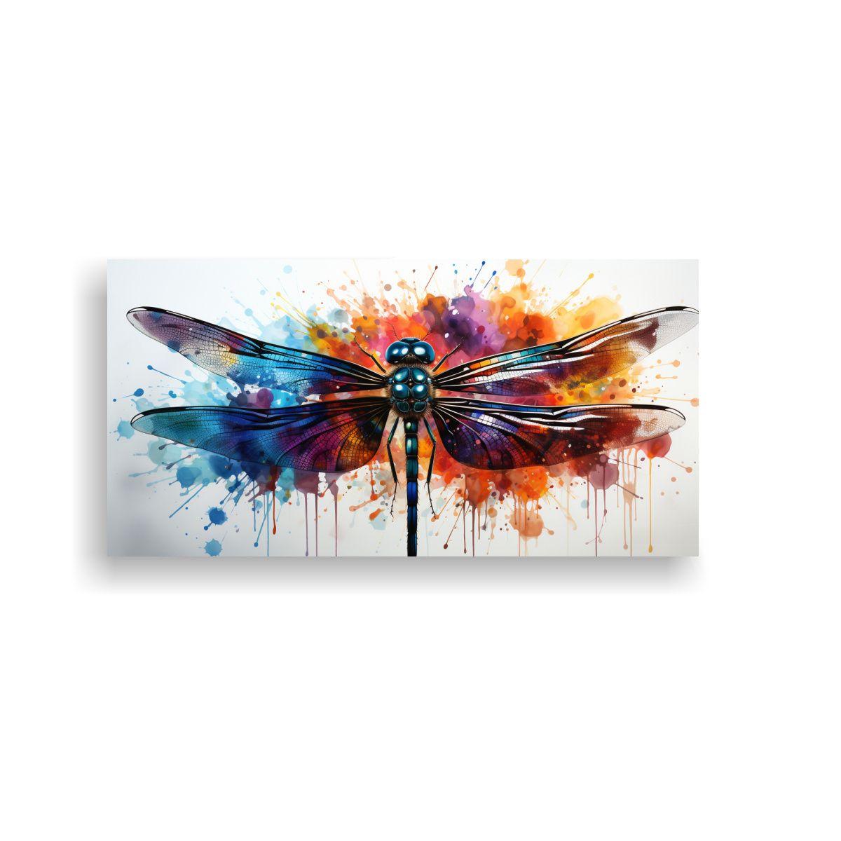 Pintura Decorativa De Una Libélula En Colores 160x80cm-0