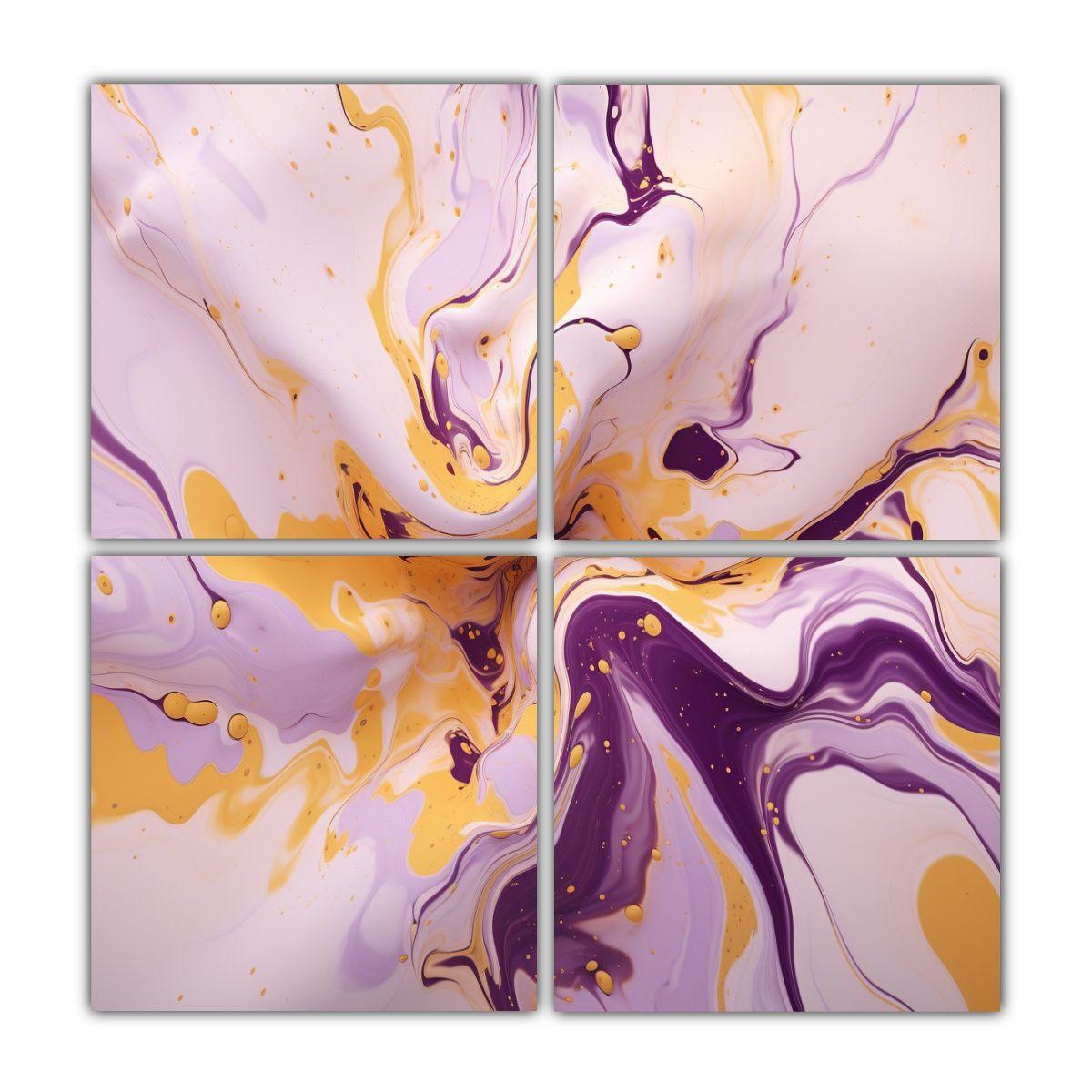 Cuadros De Pared Hermosos Para Cuarto, Morado 80x80 Cm-0
