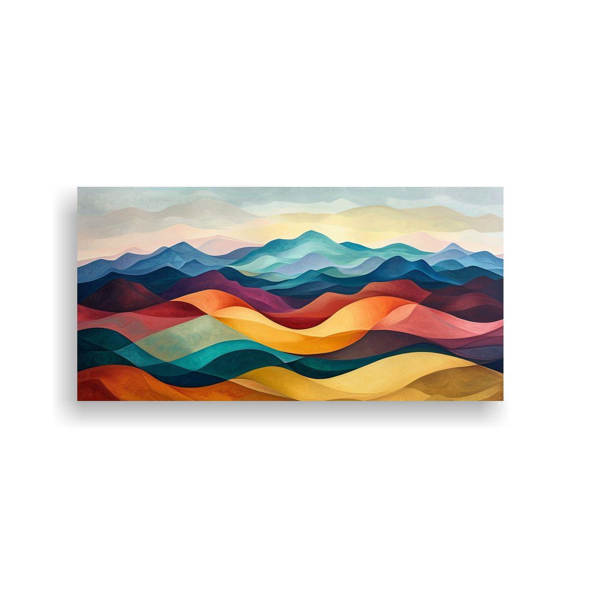 Paisaje Montañoso Abstracto Para Decoración 60x30cm-0