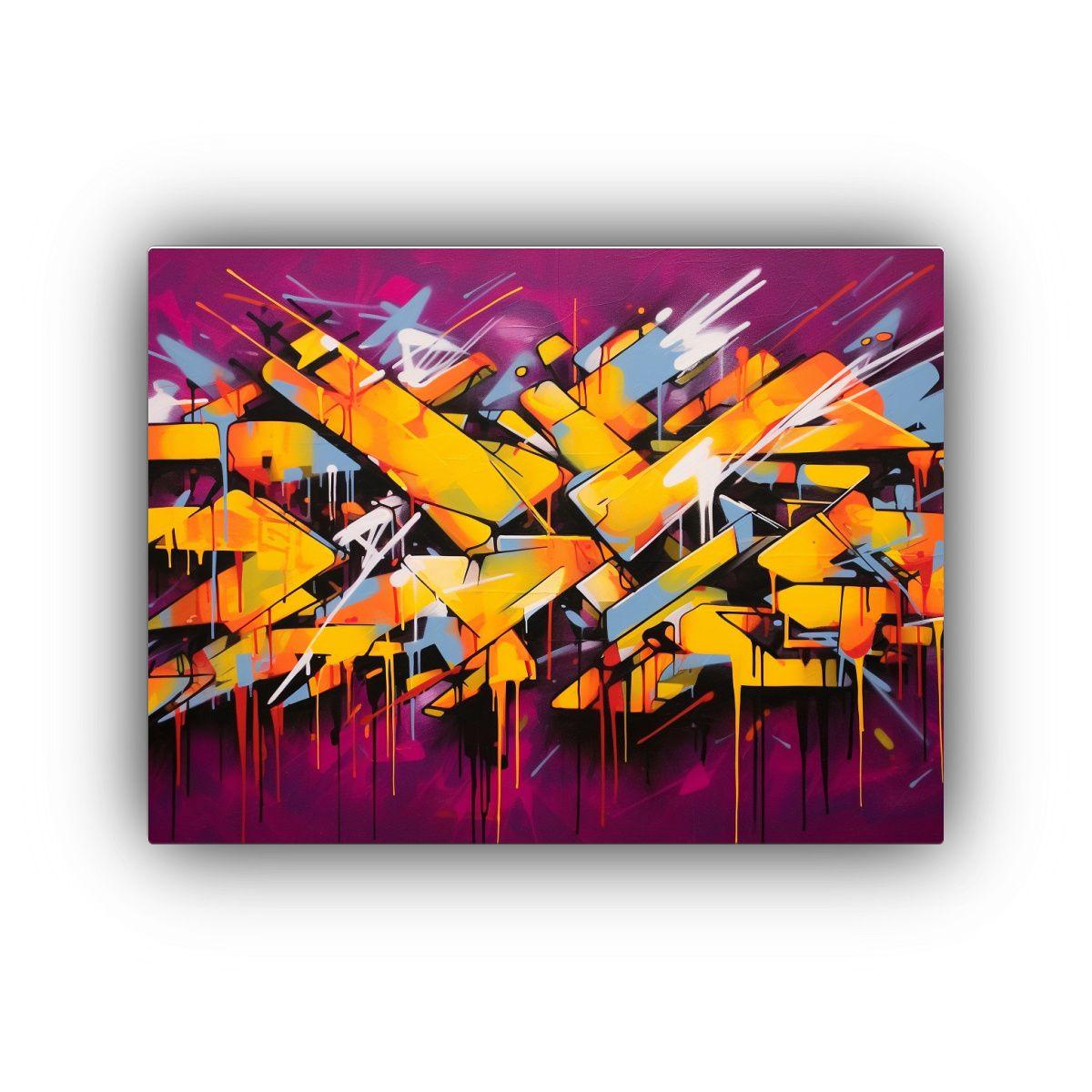 Pintura Mural De Graffiti Con Impactante Variedad De Colores 40x30cm-0