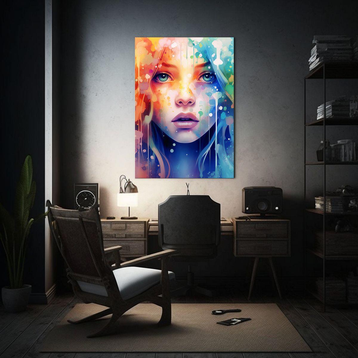 Cuadro Acuarela Borrosa De Alta Calidad, 30x45cm-2