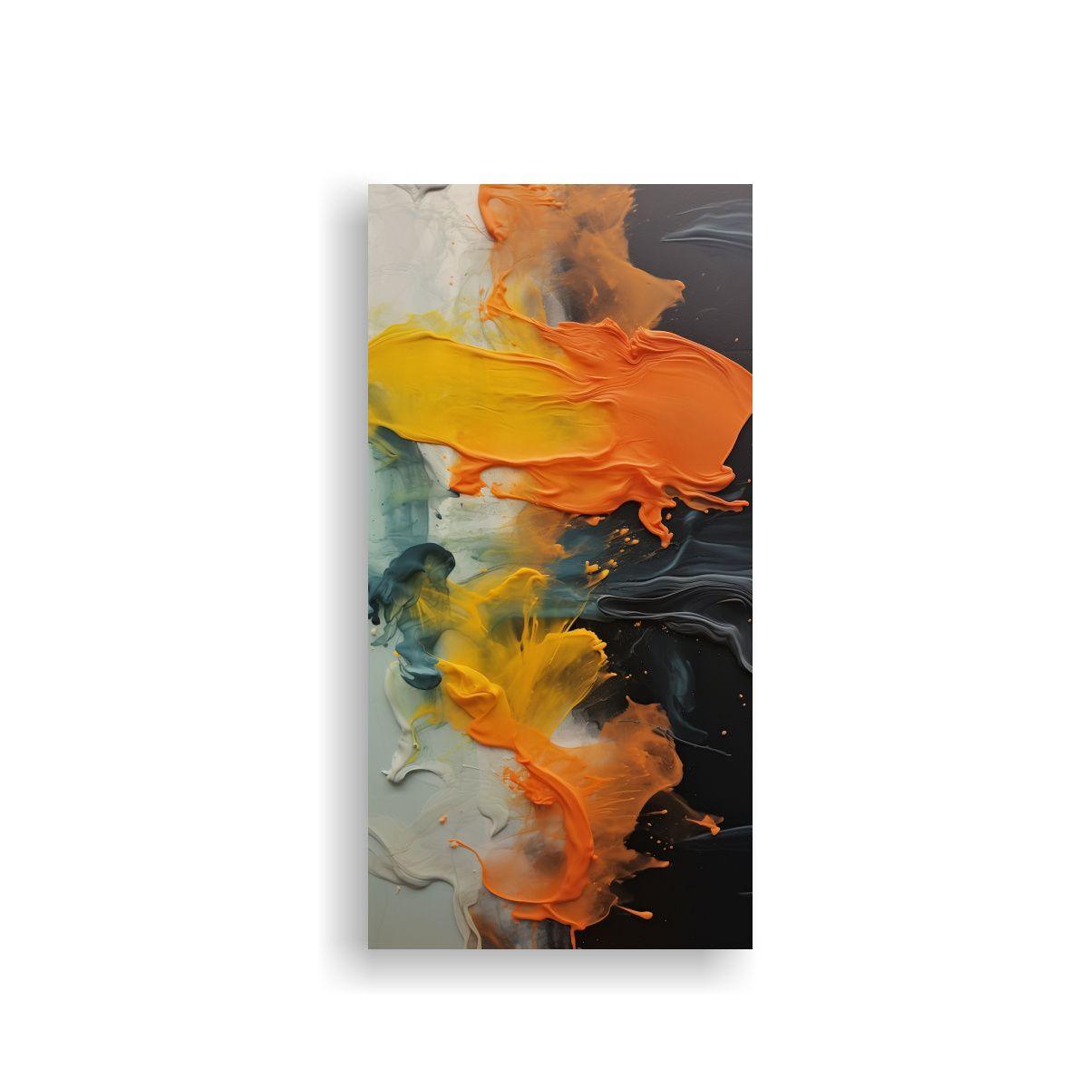 Pintura Decorativa En Bastidor Con Movimientos 20x40cm-0