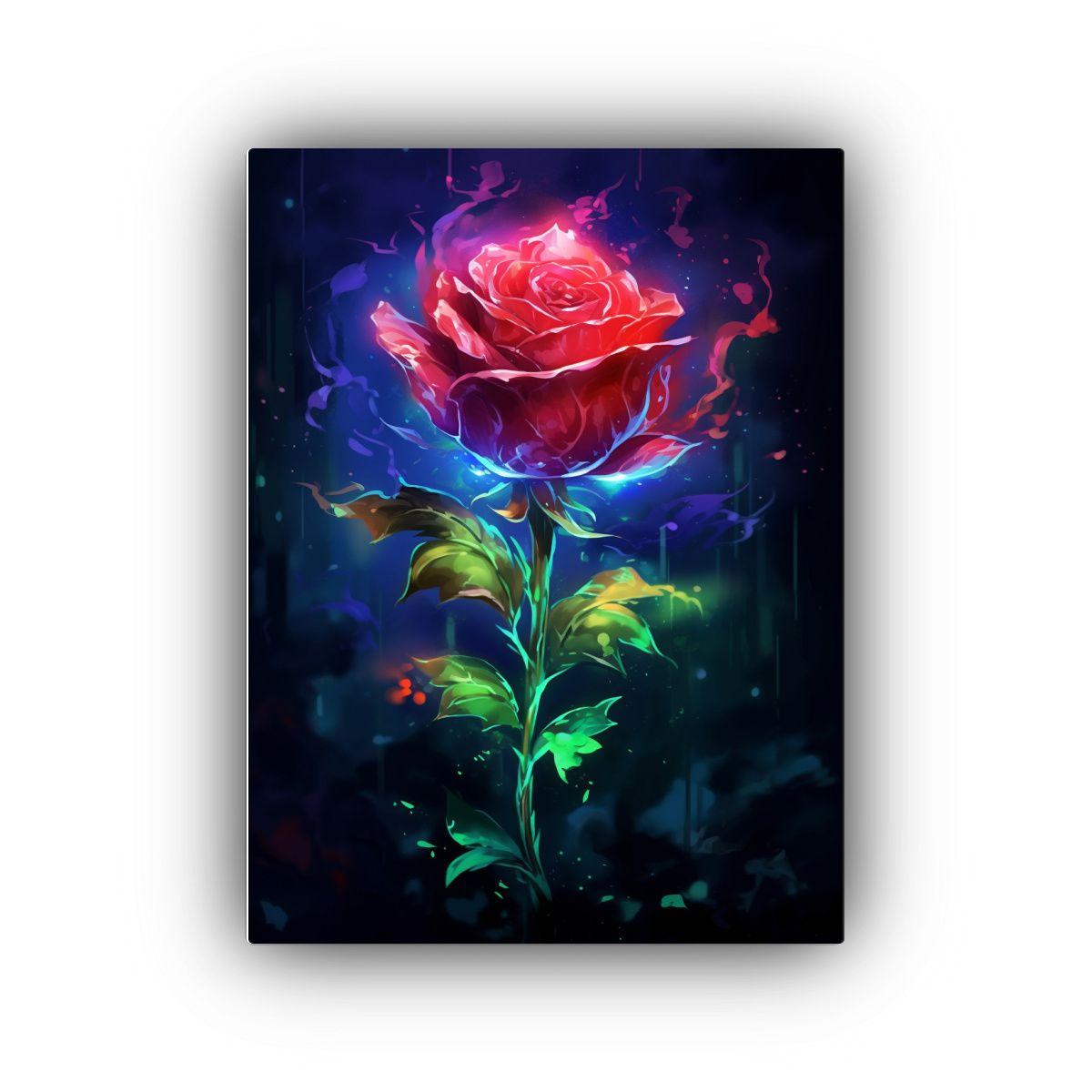 Tela En Bastidor Abstracto Con Detalles Mágicos 40x60cm-0