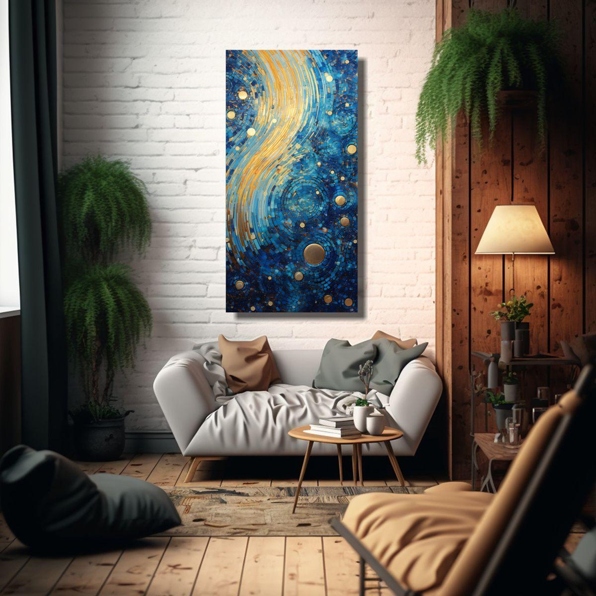 Composición Vintage Punto Luminoso Estilo 80x160cm-2