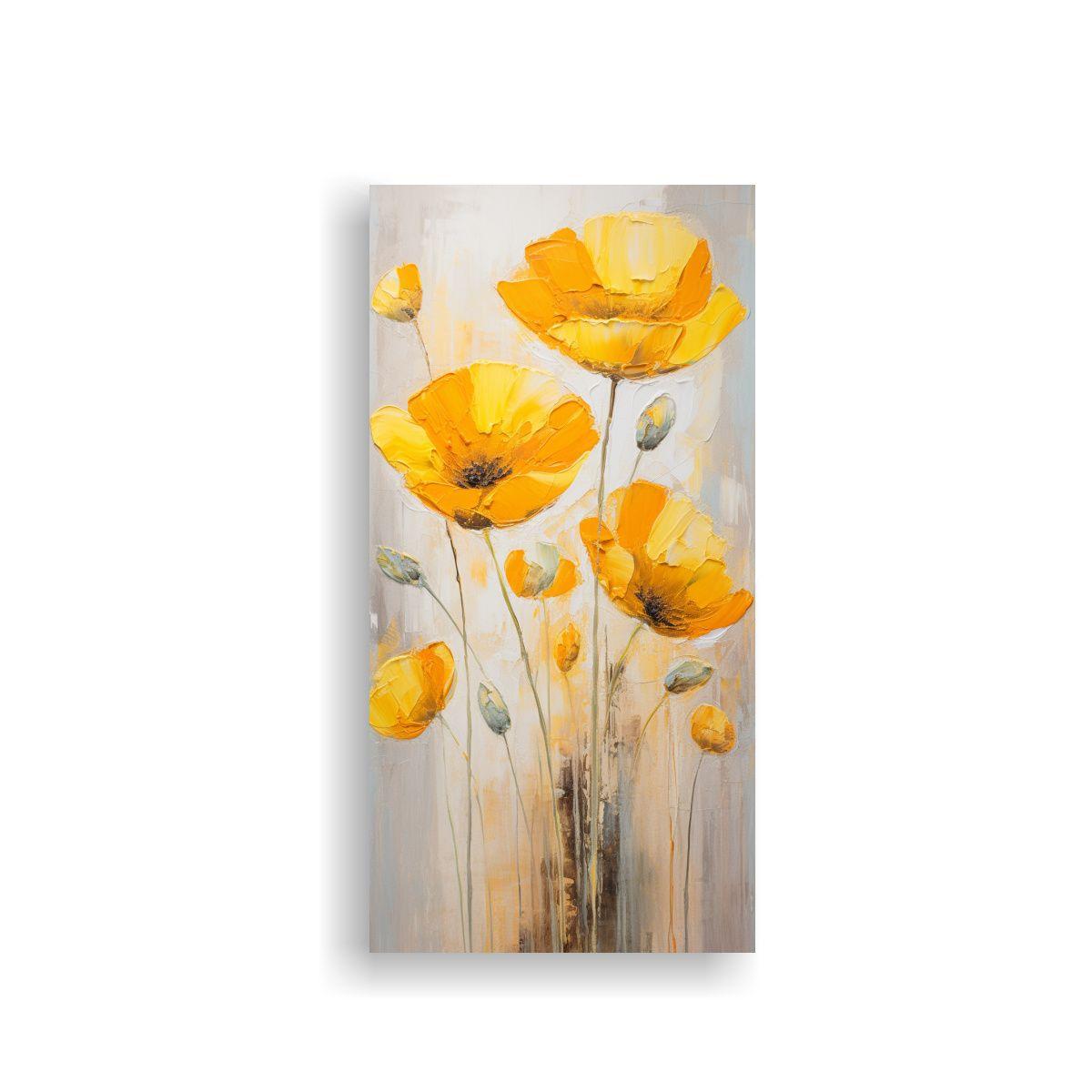 Cuadro Inspiración Culturar Amapolas Amarillas 40x80cm-0