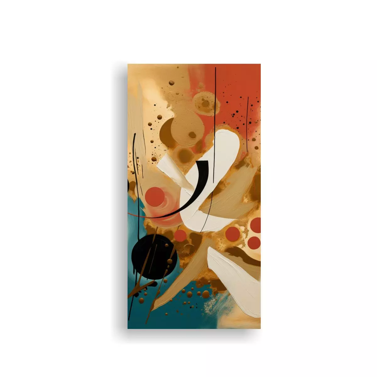 Pintura Abstracta De Arte Con Composición 60x120 Cm-0