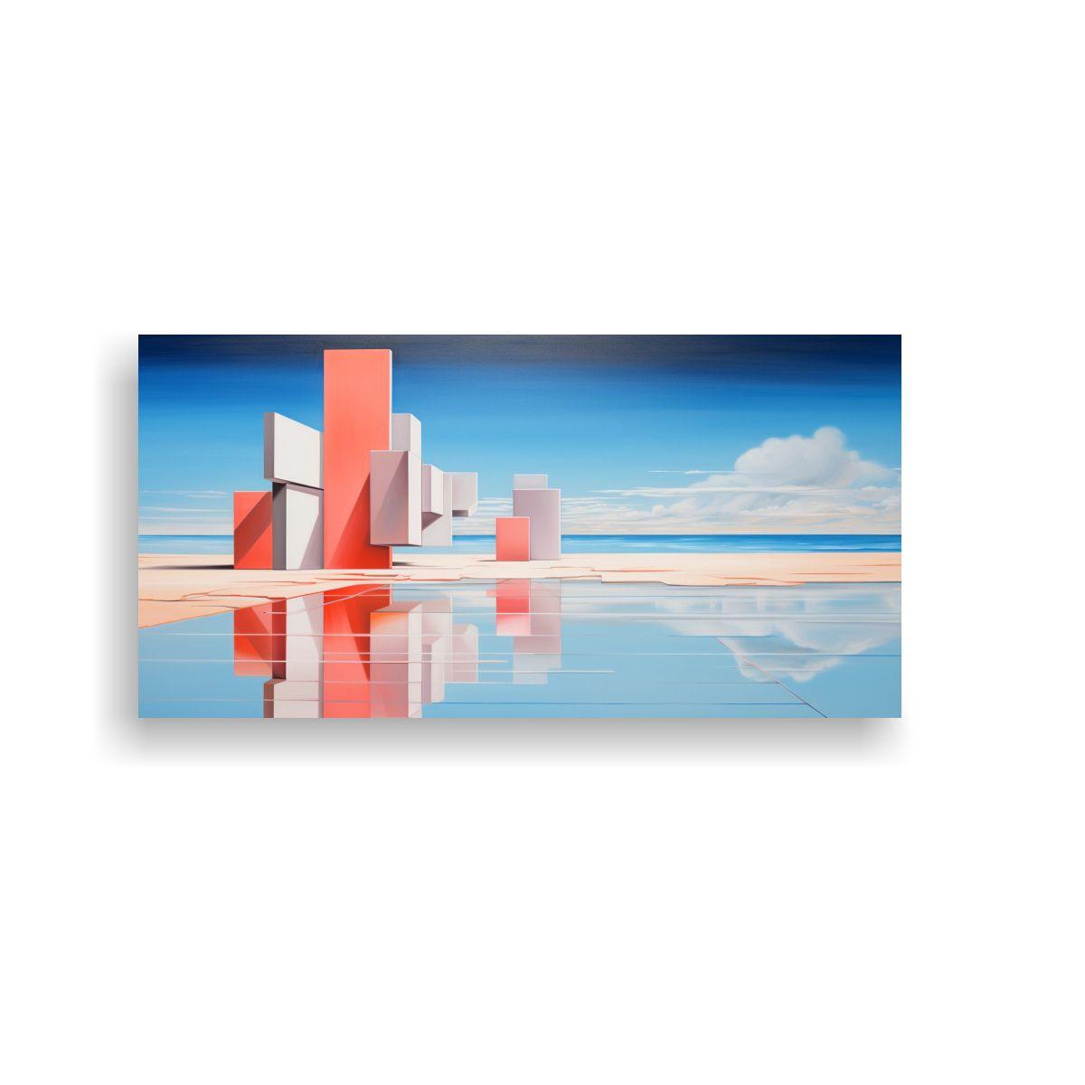 Cuadros Abstractos De Playas: Composición 80x40cm-0
