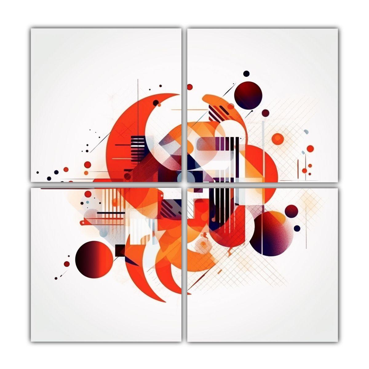 Fondo Geométrico Abstracto Con Colores Cuatro 40x40 Cm-0