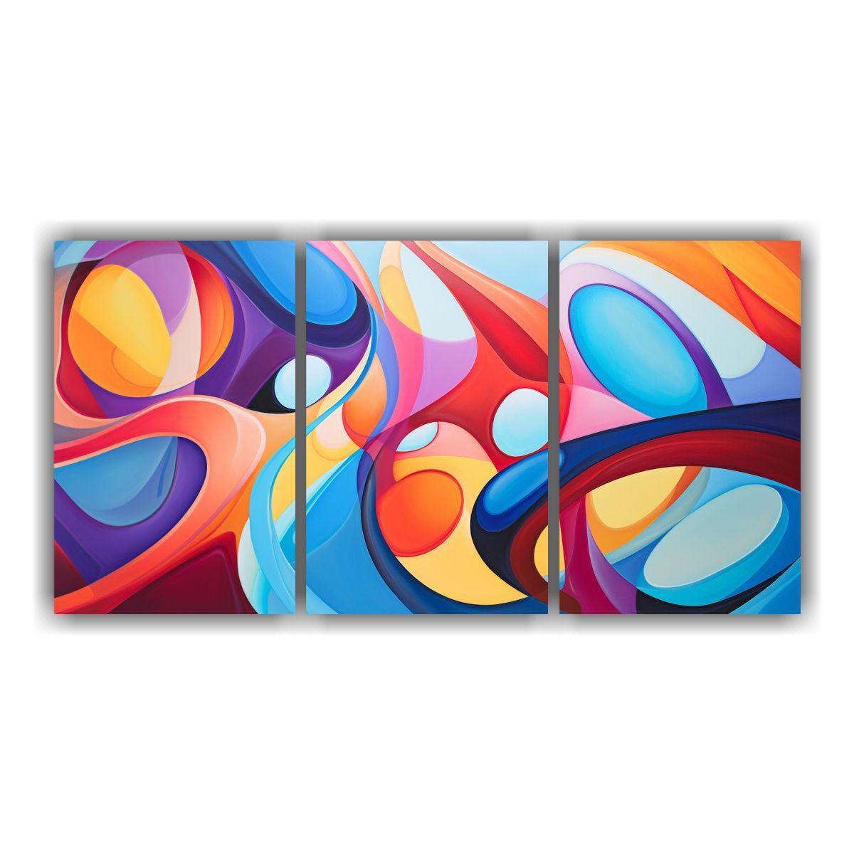 Cuadros Impresos De Expresividad En Colores 90x45 Cm-0