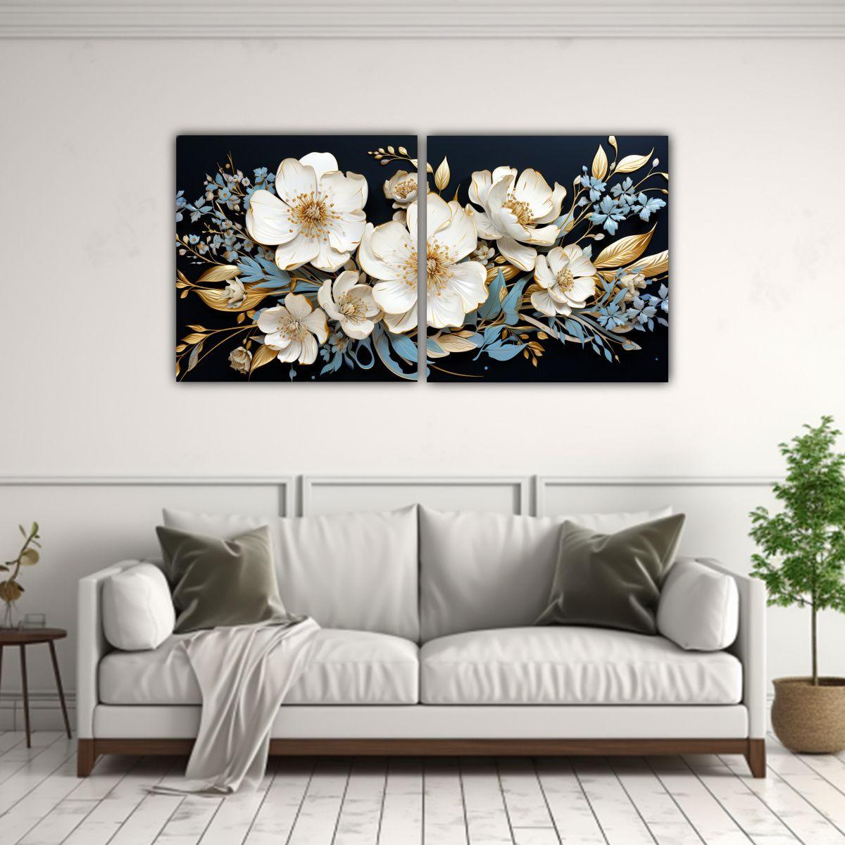 Artes De Pared Abstracción Creatividad En Blanco 160x80 Cm-2