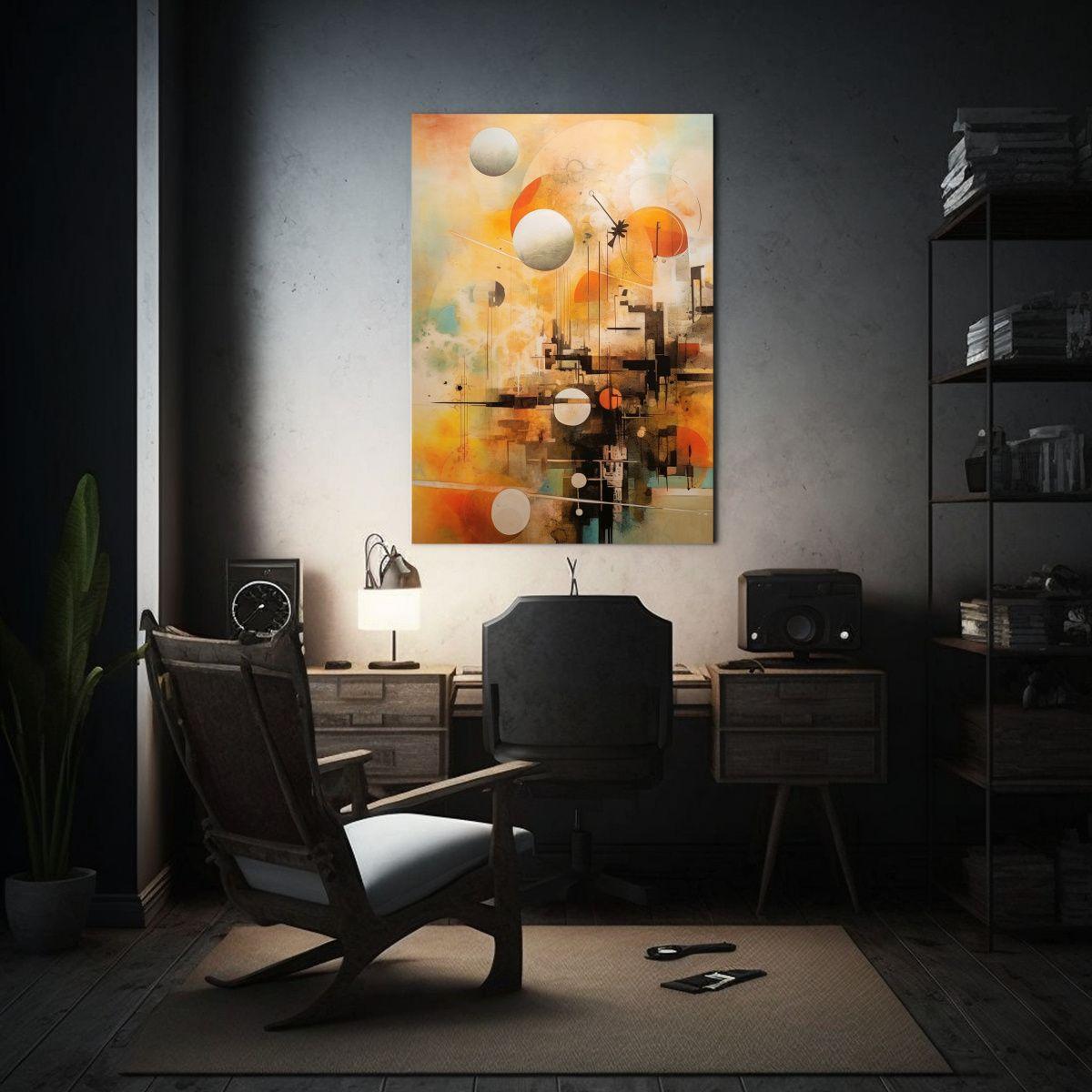 Cuadro Moderno Época Verano Extraño Abstracto 40x60cm-2