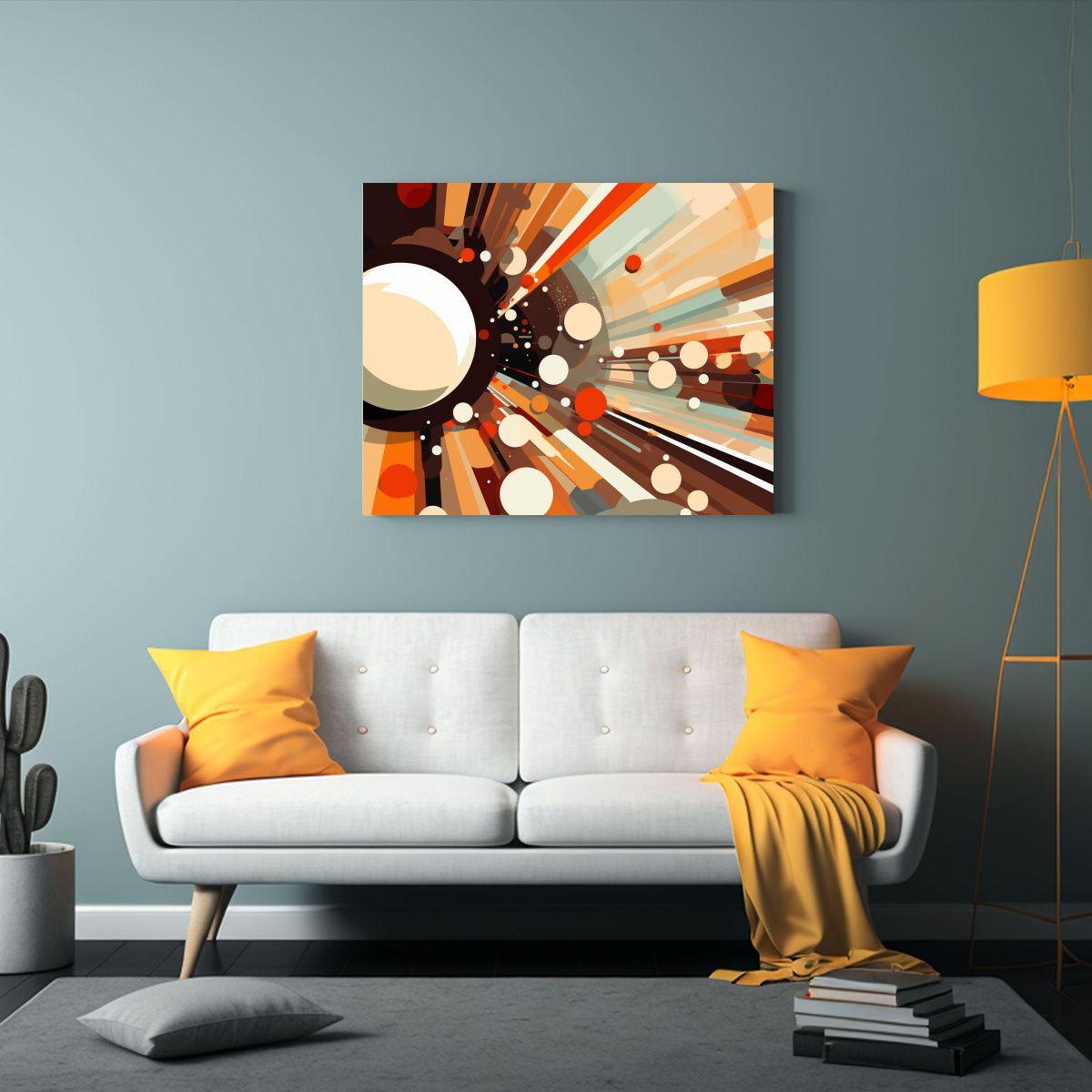 Cuadros Modernos Futuristas Con Bordes Biselados Planos En 2 40x30cm-2