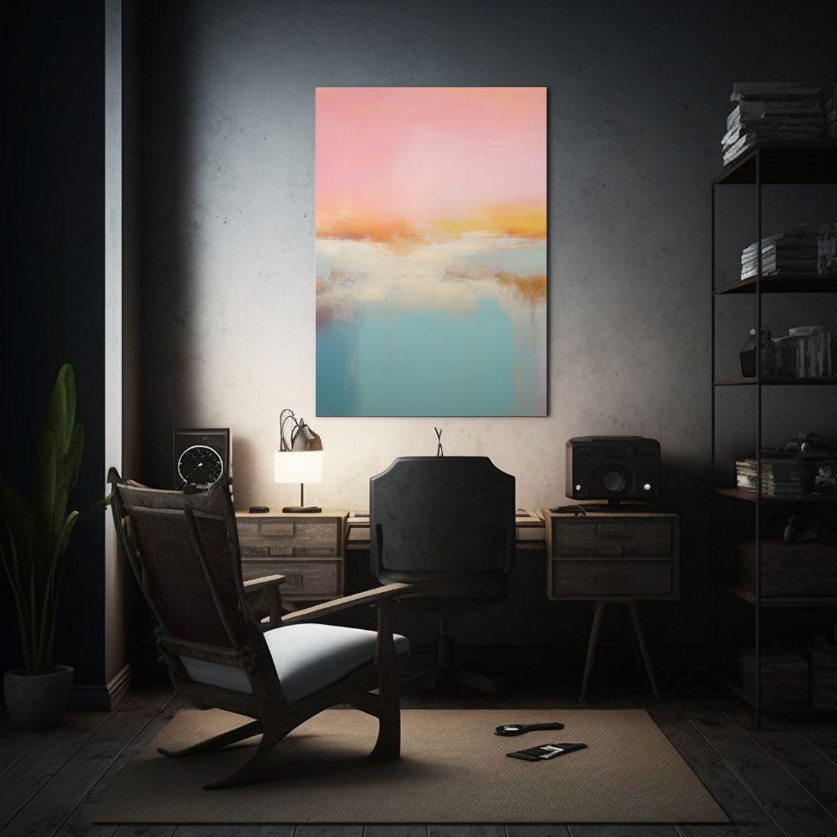 Pintura Abstracta Minimalista Estilo Roth En Lienzo 40x50cm-2