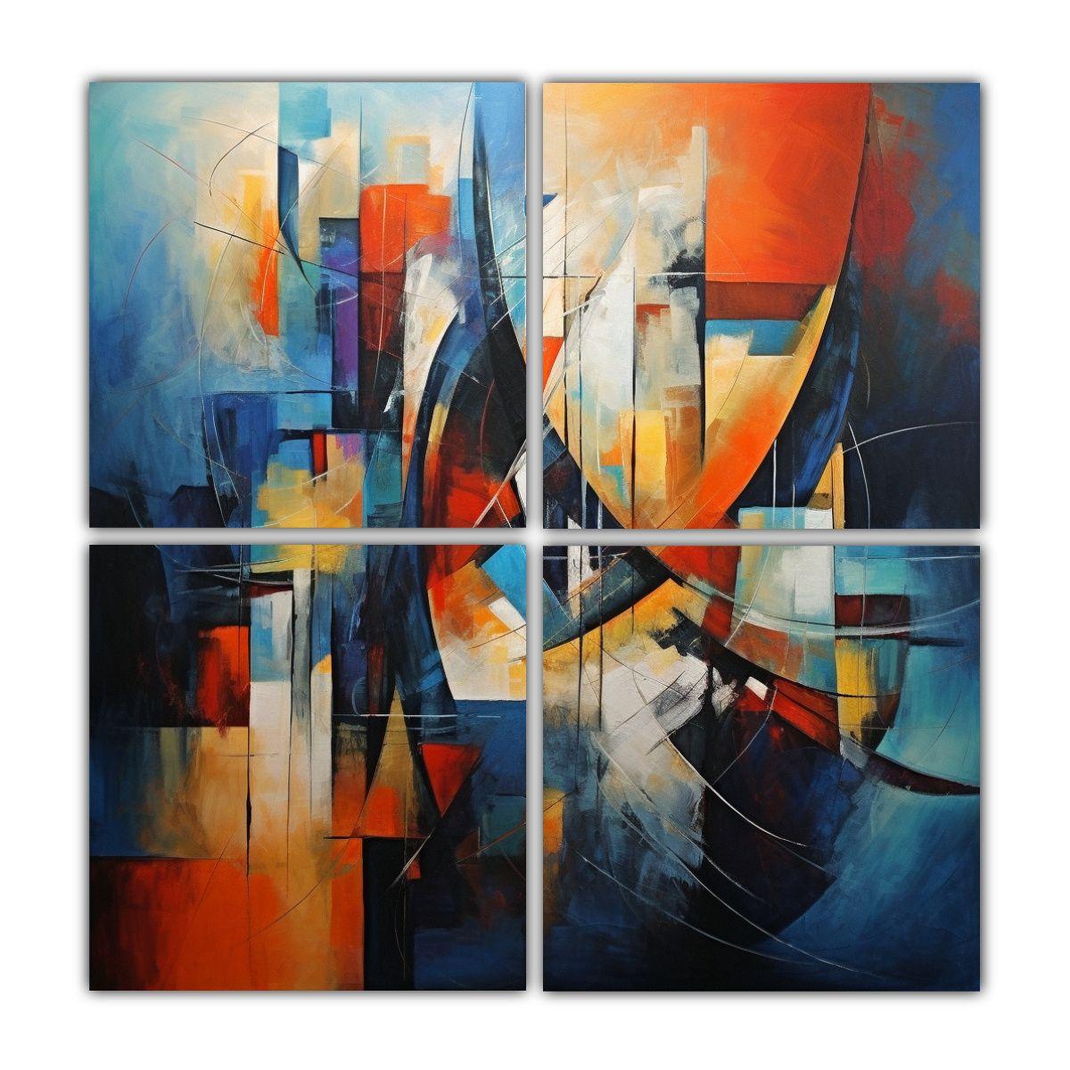 Artes De Pared Impreso Escenario Abstracto 140x140 Cm-0